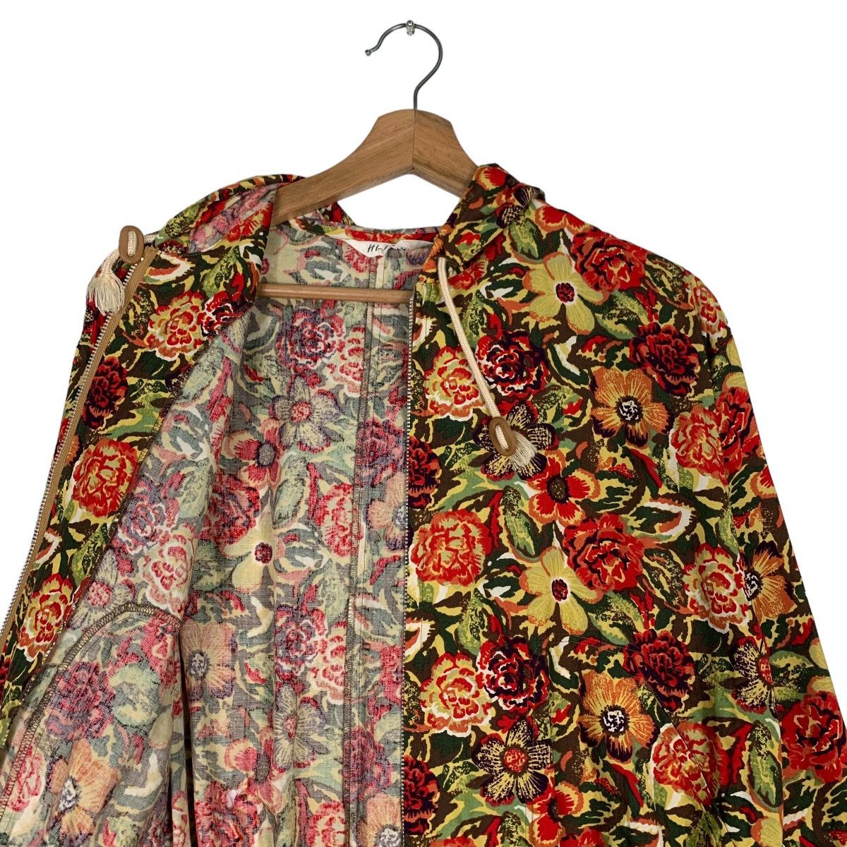 Japanese Brand HI-TECH Florals Design Zipper Hoodie Jacket #0877-C39 Size M / US 6-8 / IT 42-44 - 12 Thumbnail