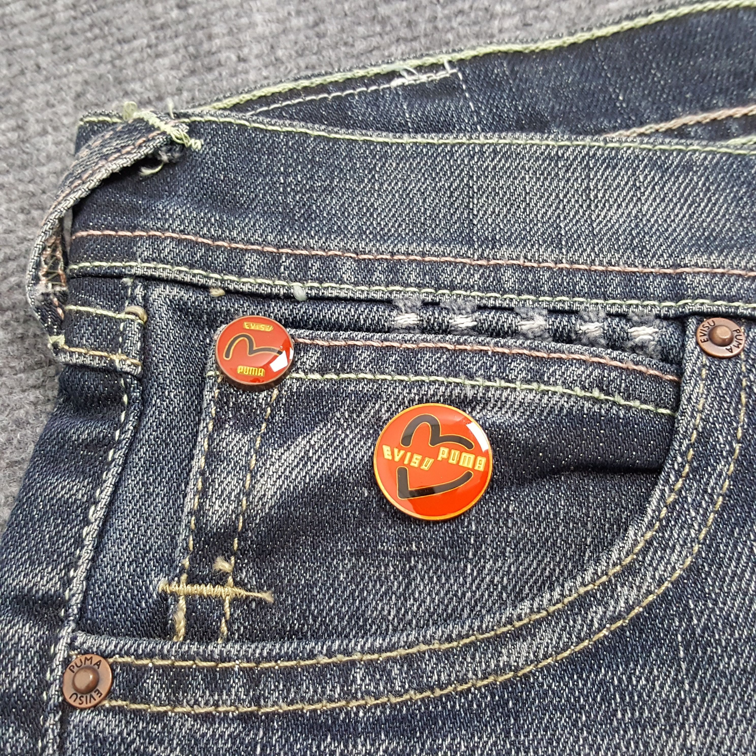 Evisu Evisu X Puma Japanese Brand Daicock Custom Jeans Size 30" / US 8 / IT 44 - 14 Thumbnail