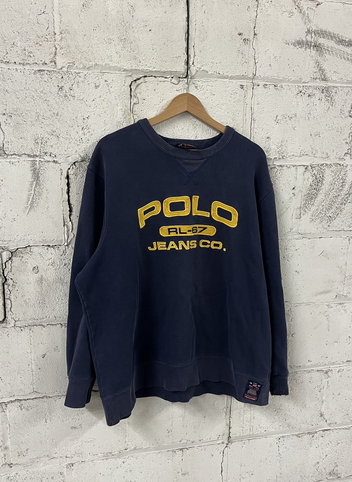 Polo Ralph Lauren Polo Ralph Lauren vintage 67 spell out, crewneck preppy Size US XL / EU 56 / 4 - 2 Thumbnail