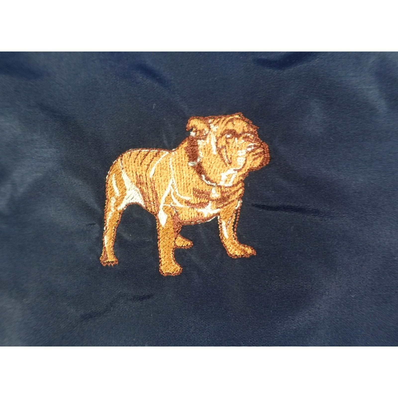 Port Authority VINTAGE Mack Trucks Bomber Jacket Mens Large Blue Fleece Lined Bulldog Logo Size US L / EU 52-54 / 3 - 2 Thumbnail