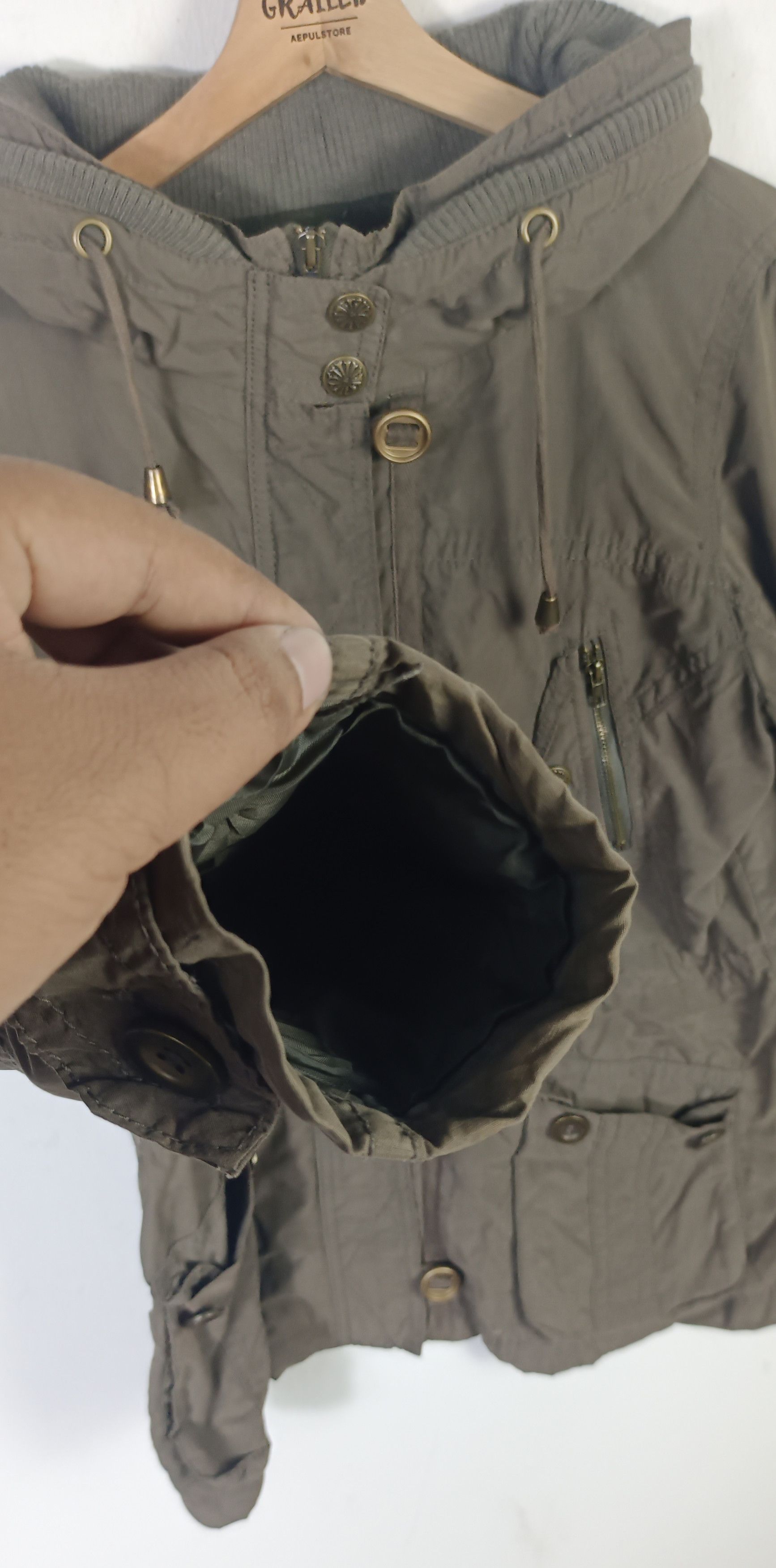 Japanese Brand 🇯🇵US Army Type Air Force 07 Flight Tactical Pocket Jacket Size US L / EU 52-54 / 3 - 8 Thumbnail