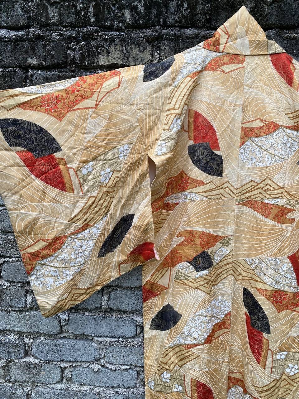 Other Vintage Karaori Silk Kimono Size L / US 10 / IT 46 - 6 Thumbnail