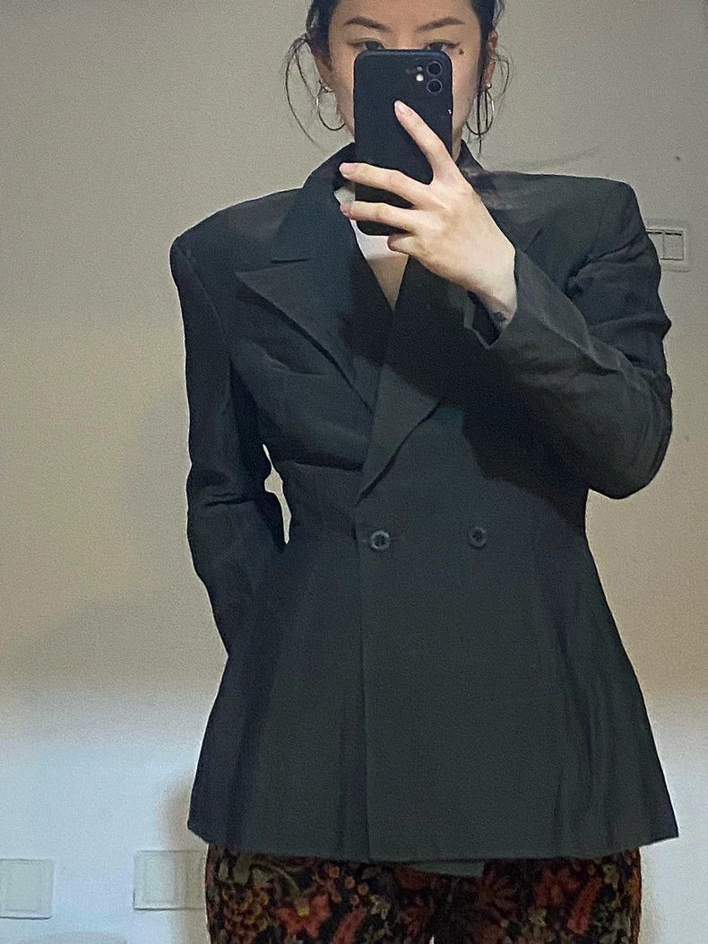 Yohji Yamamoto Yohji Yamamoto size s 96ss archive silk blazer Size 36S - 7 Thumbnail