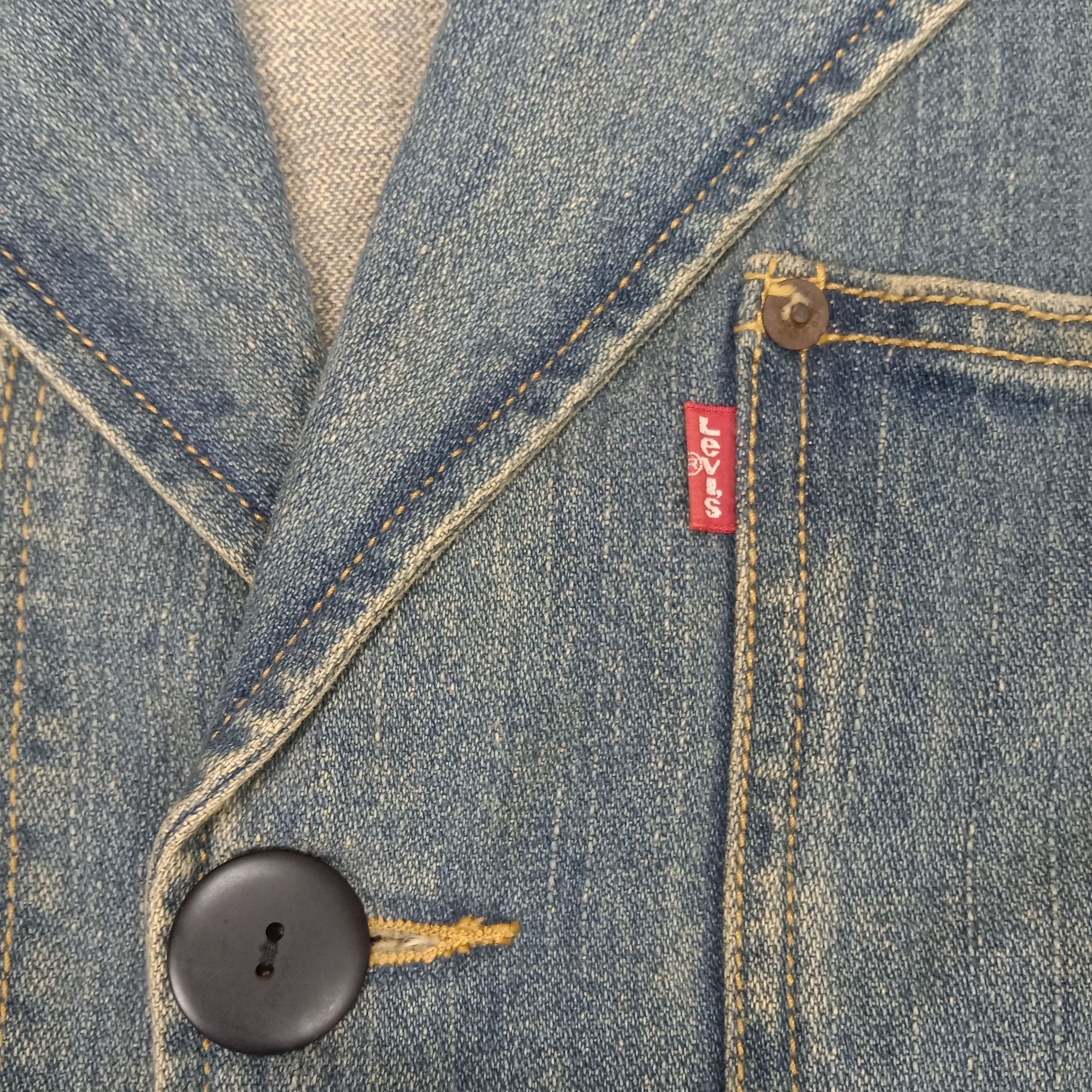 Levi's × Vintage Levis Nice Design Casual Style Blazers Denim Jacket Size 38R - 6 Thumbnail