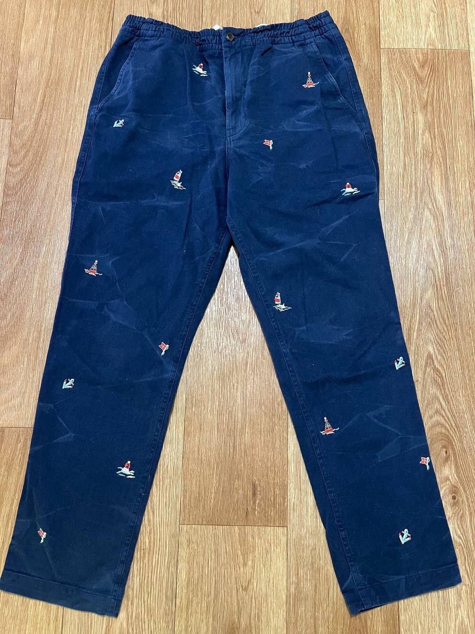 Polo Ralph Lauren Polo Ralph Lauren Nautical Embroidered Chinos Size US 33 - 1 Thumbnail