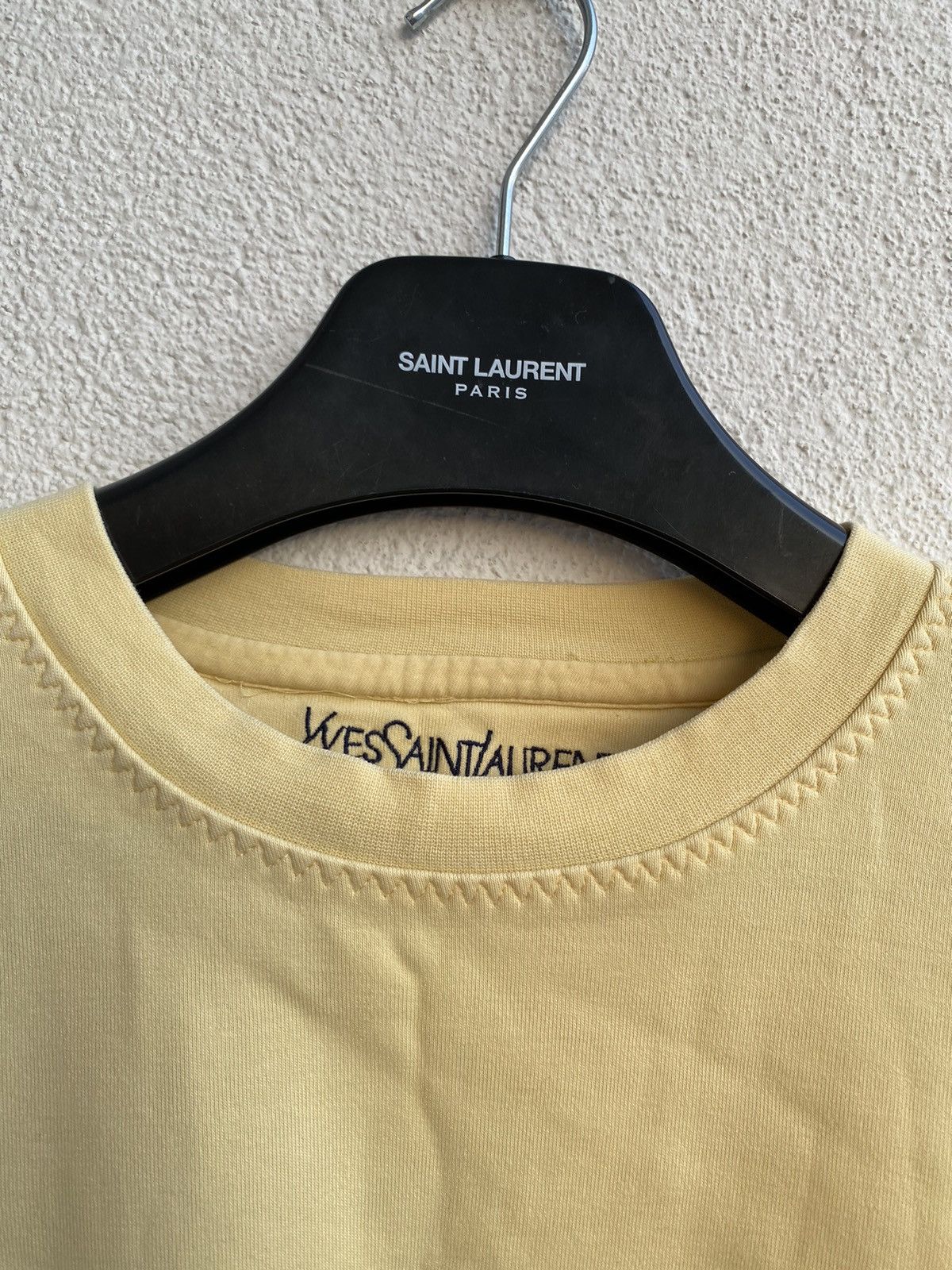 Yves Saint Laurent 90s YSL Sweatshirt Yellow Sweater Vintage Big Logo y2k Size US L / EU 52-54 / 3 - 9 Thumbnail