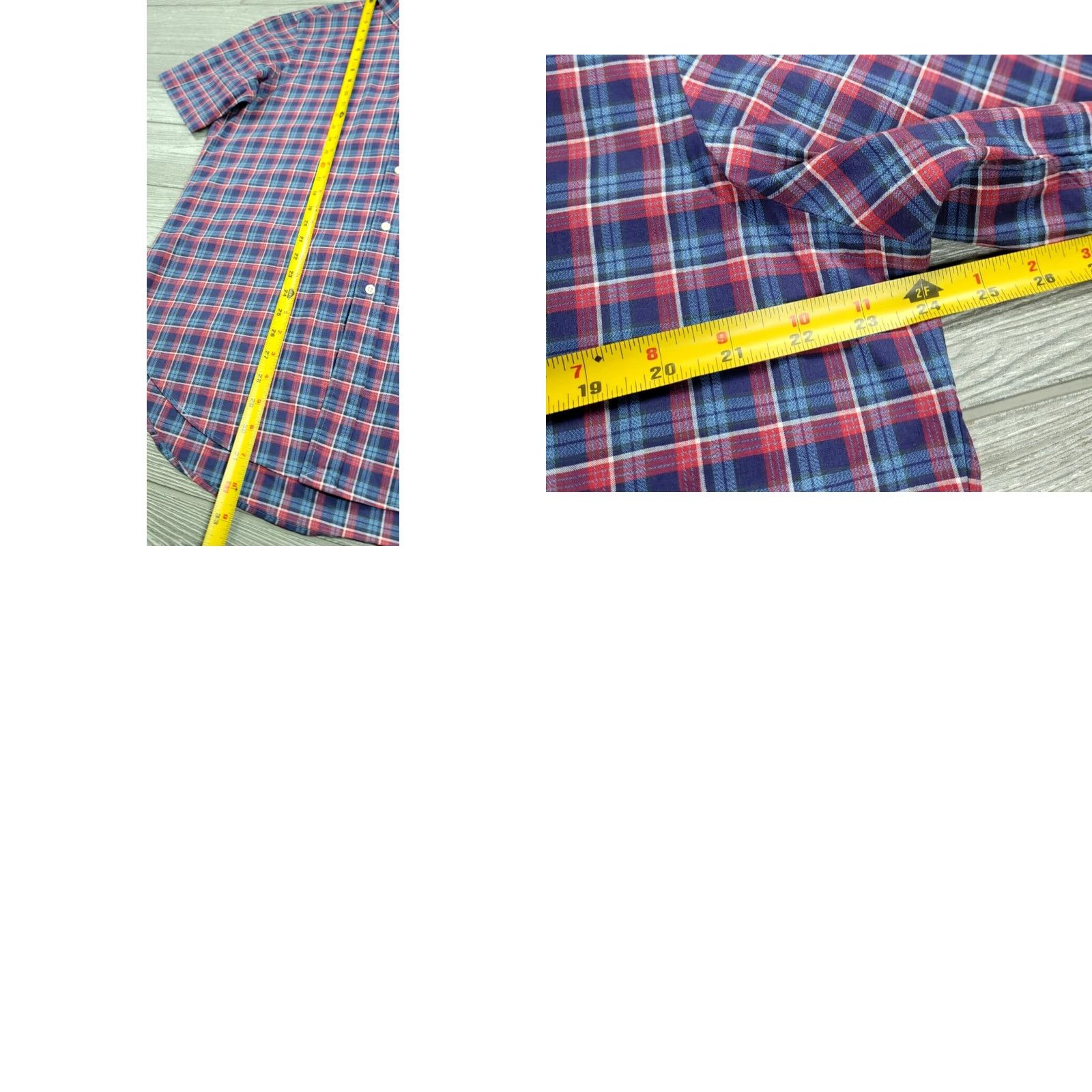 Polo Ralph Lauren Polo Ralph Lauren Button-Up Shirt L Multicolor Plaid Short Sleeve Denim Blue Pink White Logo Classic Fit Mens Legible Comfort Size US L / EU 52-54 / 3 - 8 Thumbnail