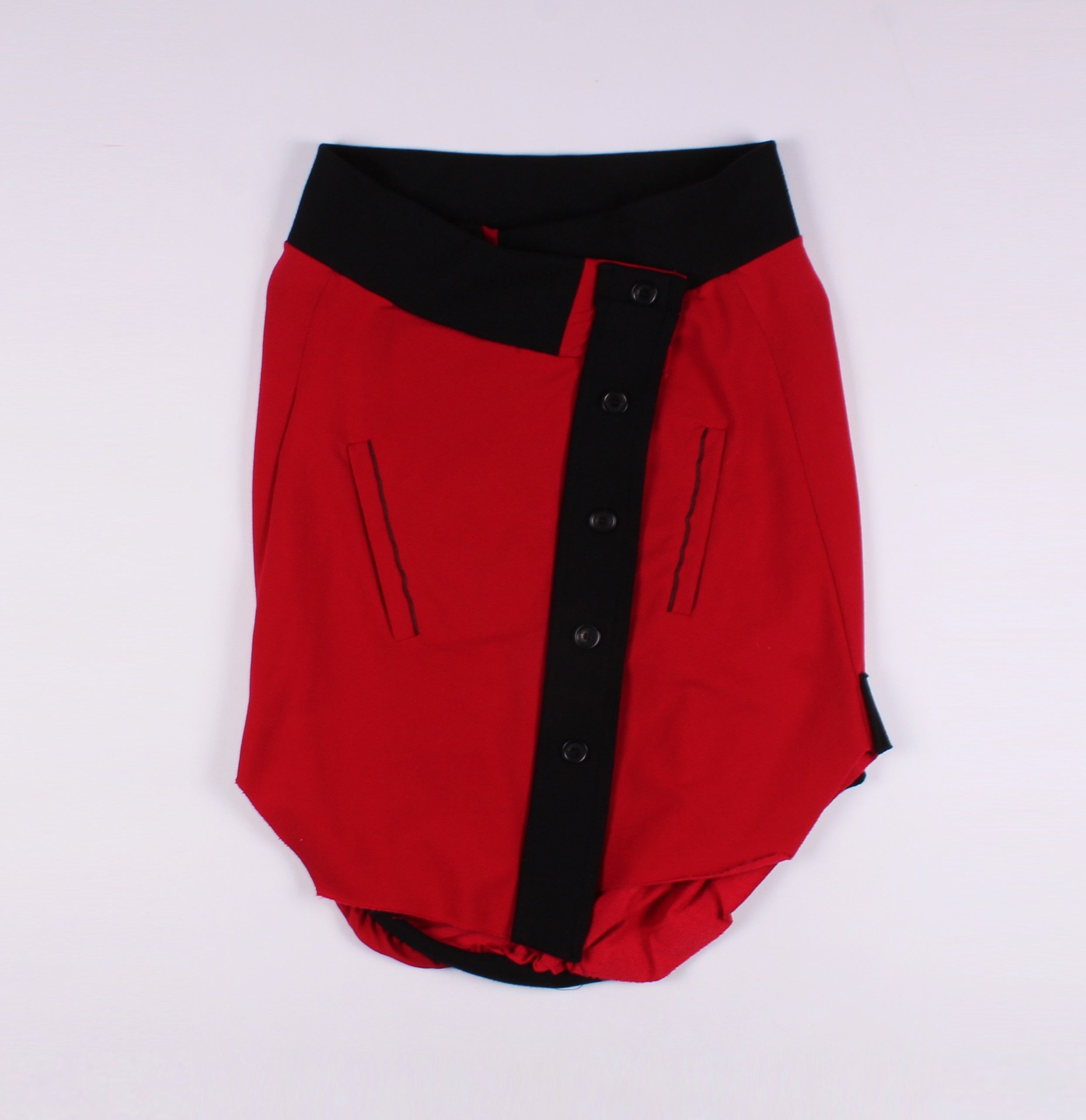image of Jean Paul Gaultier Vintage Deconstructive Skirt in Red, Women's (Size 26)