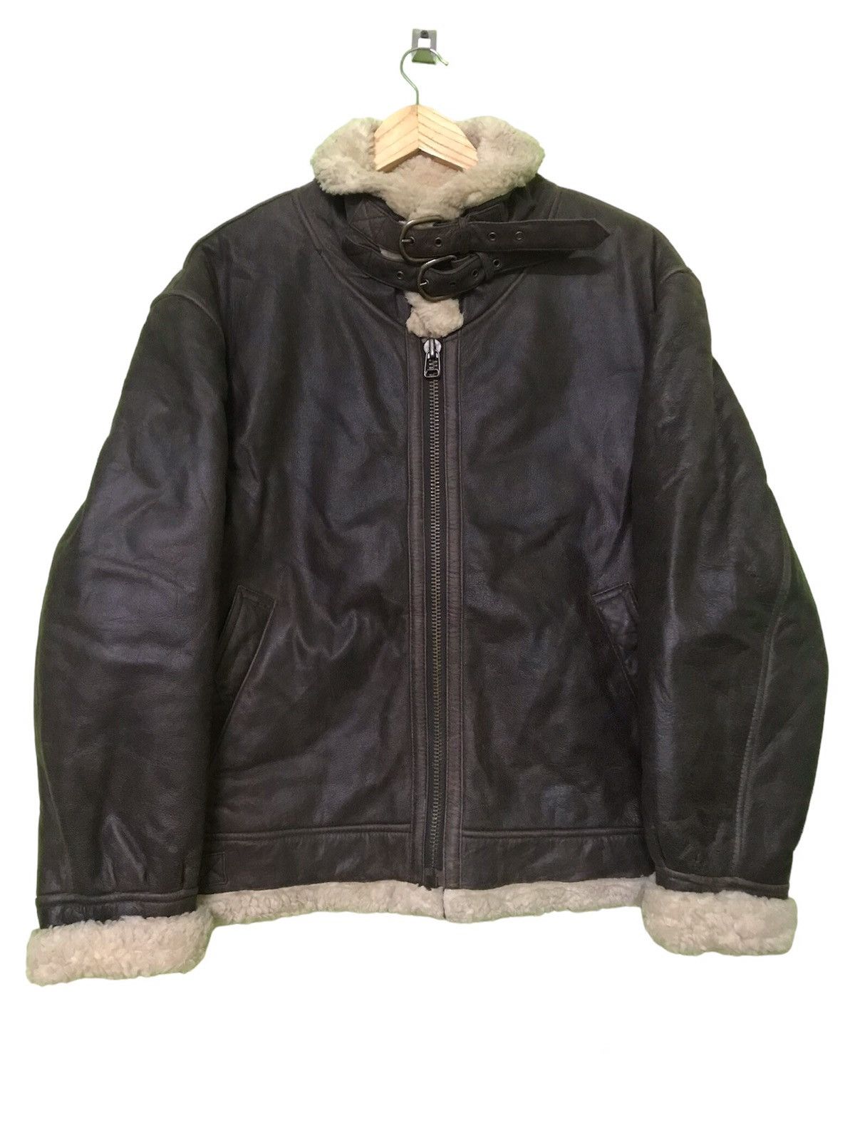 ジャケット・アウター Y2K opium  leather fur zip flight jacket Y2K opium leather fur zip flight jacket