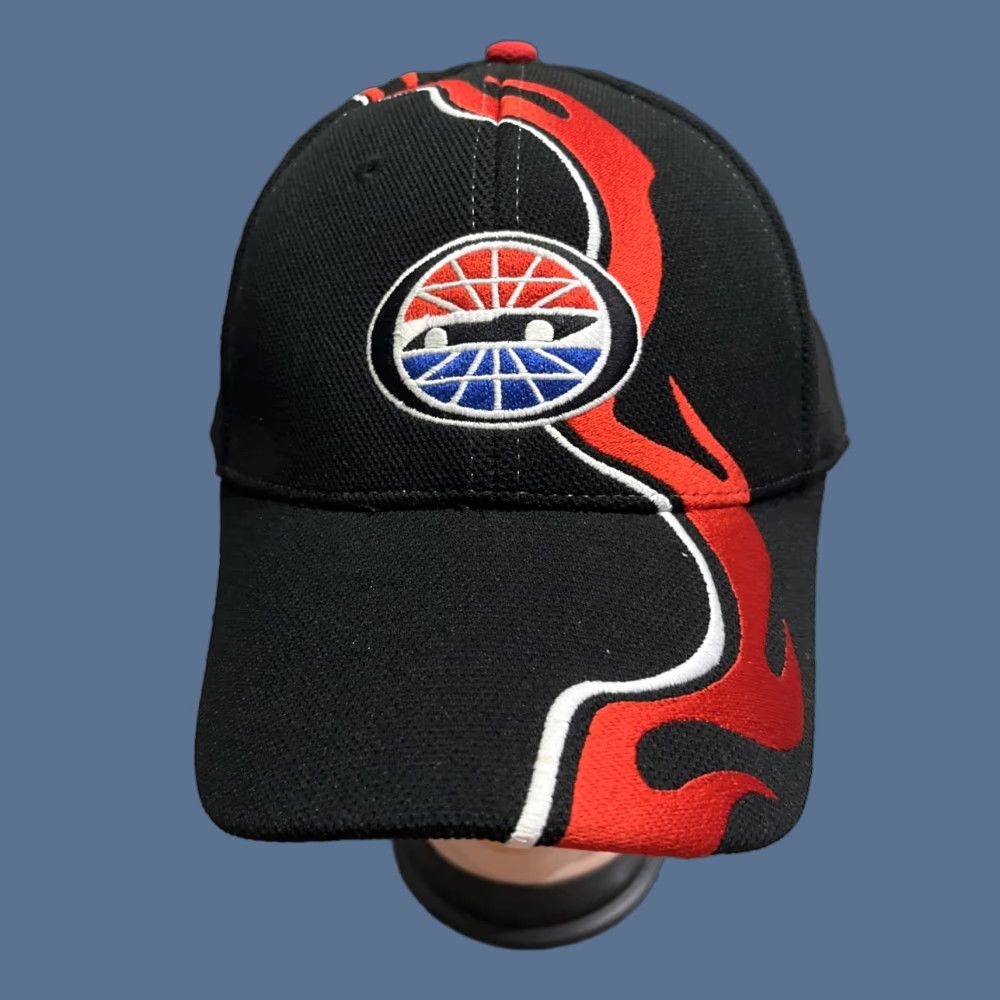 Vintage Lowe’s Motor Speedway Black Red Baseball Cap Hat Men Adjustable Dad Flames Racing Cap Size ONE SIZE - 1 Thumbnail