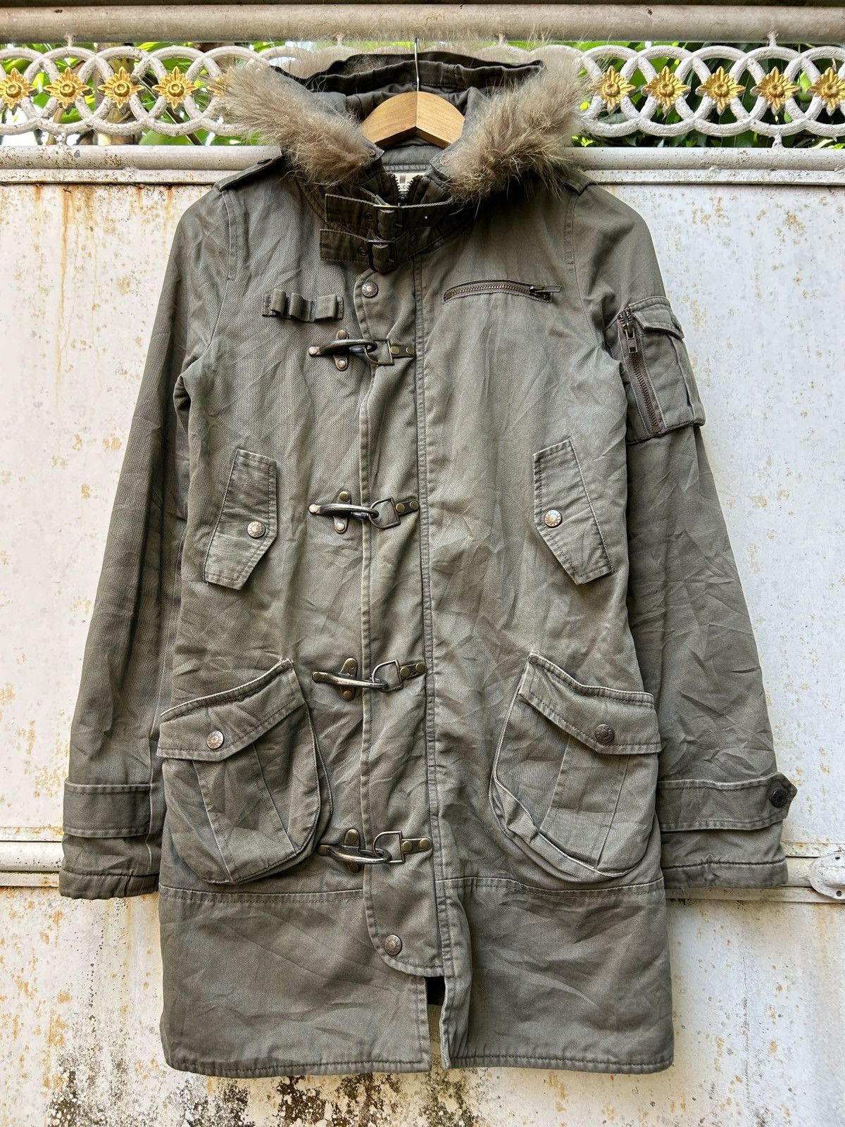 If Six Was Nine Vintage Y2k D.I.A Parka Fur Jacket *ifsixwasnine Lgb Style Size US XXS / EU 40 - 2 Thumbnail