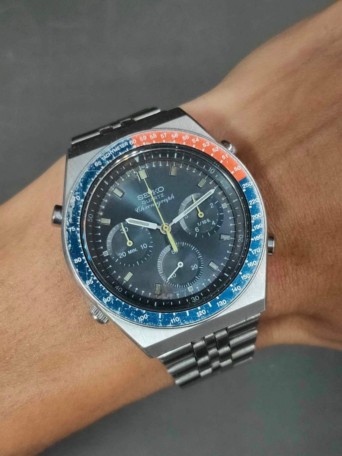 Seiko × Vintage Rare Vintage SEIKO 7A28-703A Pepsi Chronograph Men’s Watch Size ONE SIZE - 4 Thumbnail