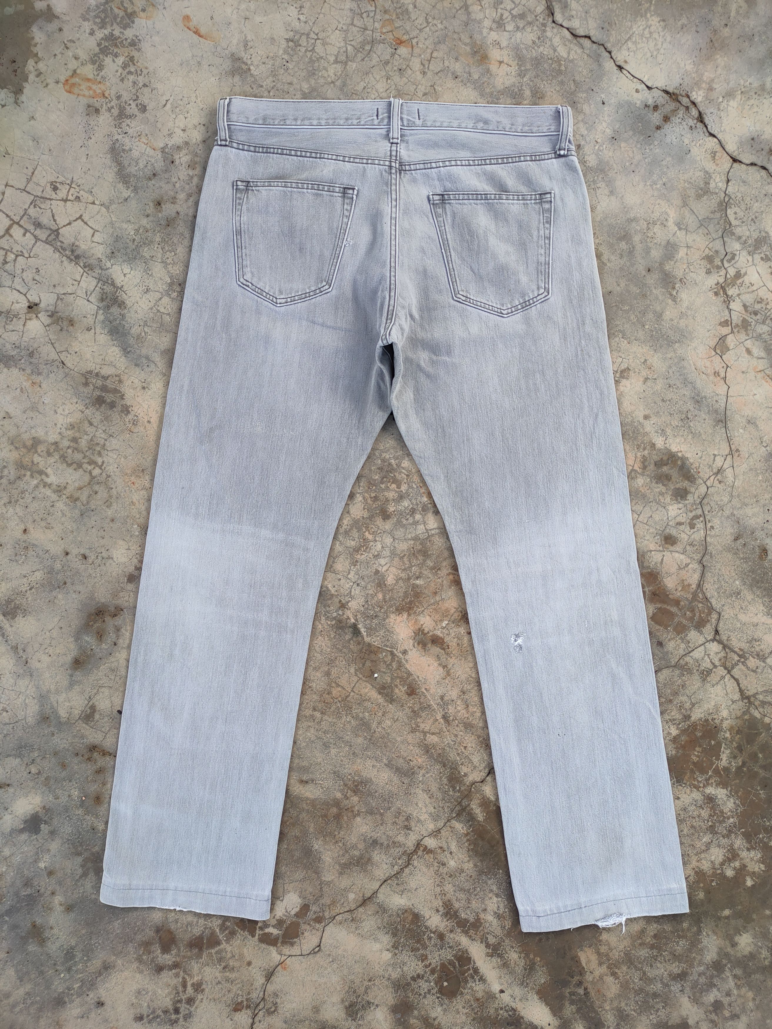 Japanese Brand Japanese vintage grey faded jean denim pants Size US 36 / EU 52 - 2 Thumbnail