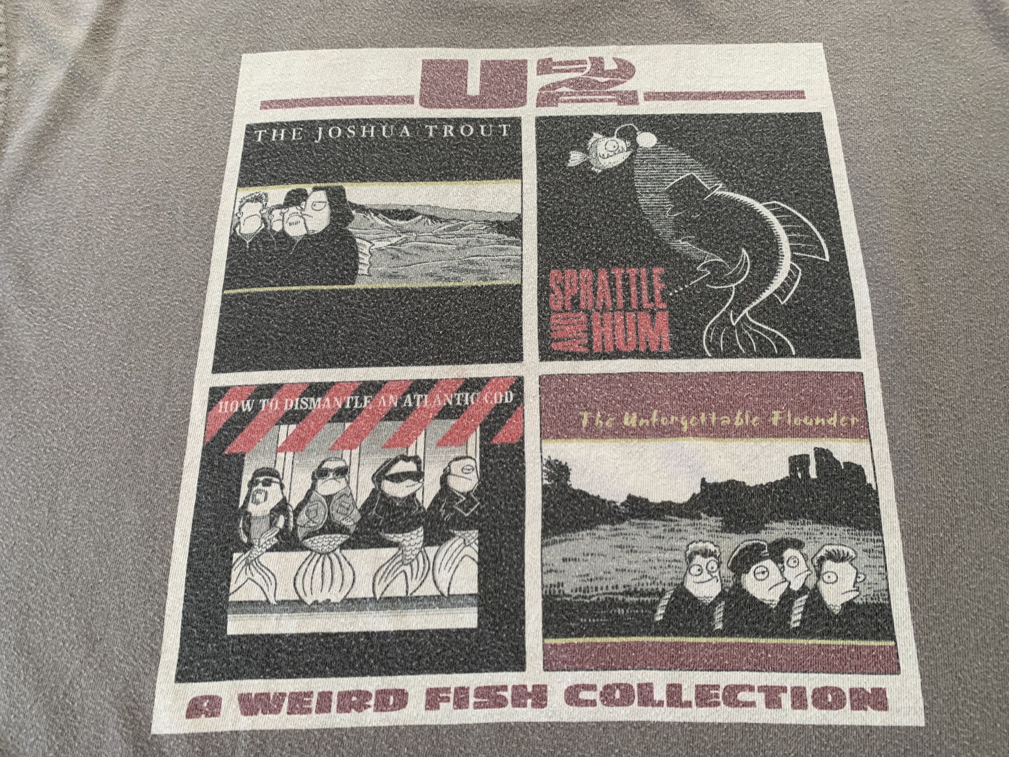 Band Tees × Vintage Weird Fish Mens U2 T Shirt Size US XL / EU 56 / 4 - 6 Thumbnail