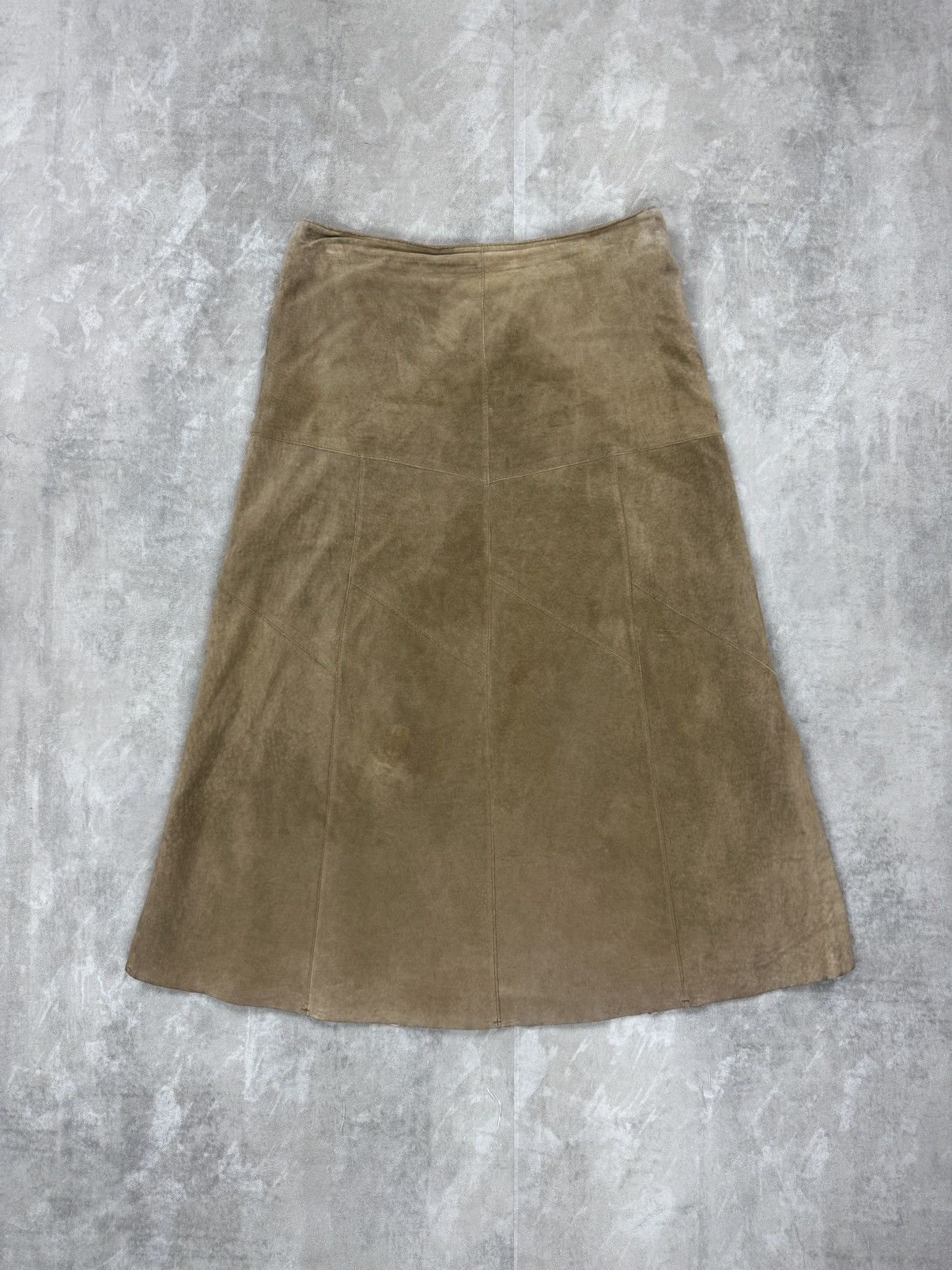 Other Oasis suede skirt vintage midi skirt western style cowgirl Size 32" / US 10 / IT 46 - 1 Thumbnail