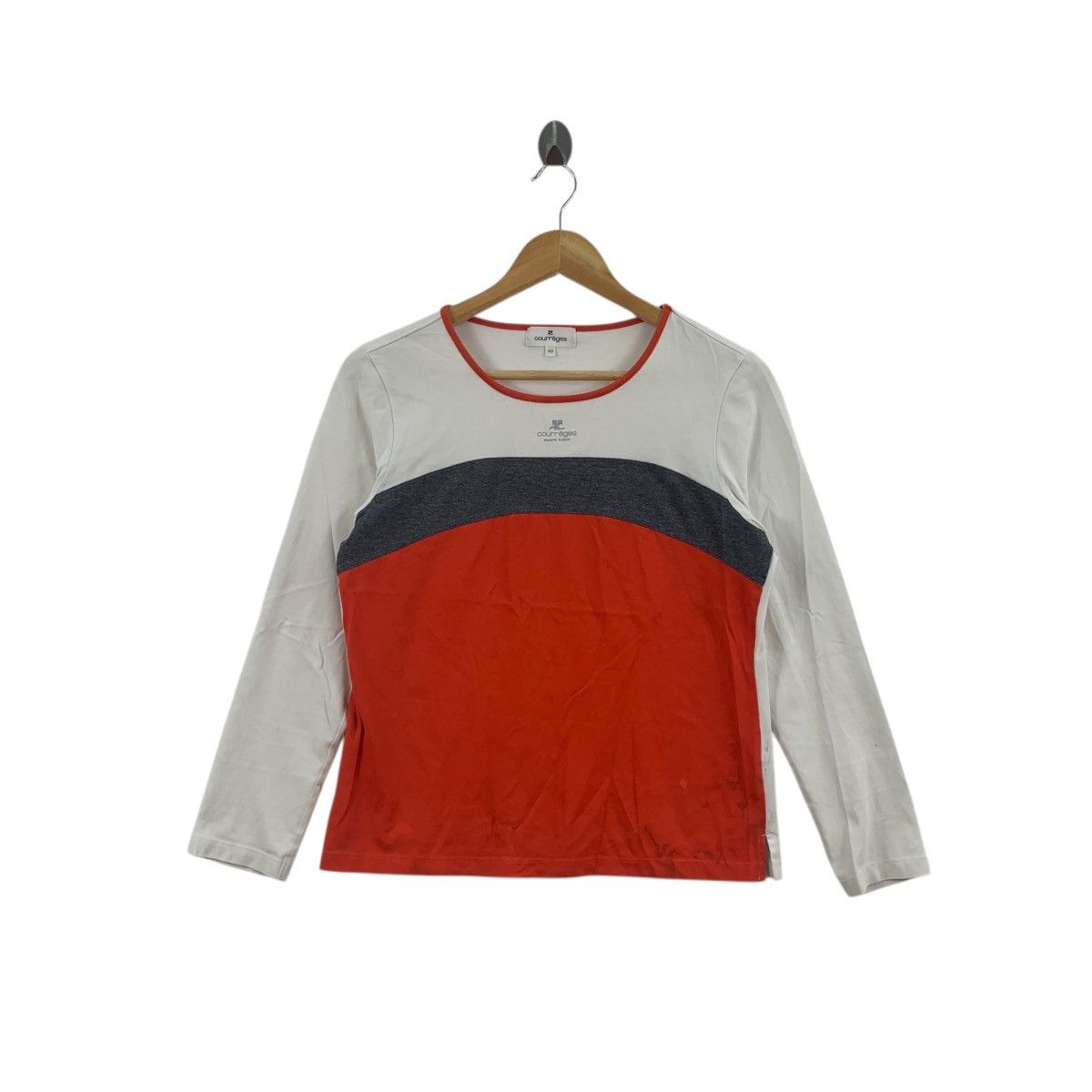 Courreges Vintage COURREGES SPORT FUTUR Collection Tee Shirt Top Size S / US 4 / IT 40 - 1 Thumbnail