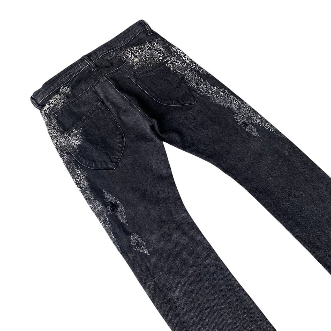 JACKROSE Rocker Jackrose LuvMaison Python+SpiderWeb Distressed Denim Size US 28 / EU 44 - 13 Thumbnail