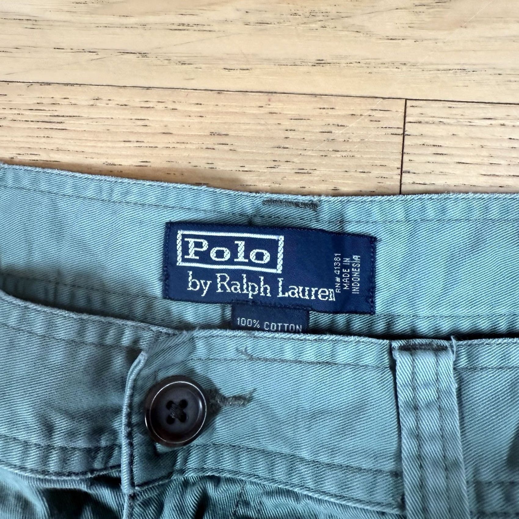 Polo Ralph Lauren VINTAGE Polo Ralph Lauren Cargo Shorts Men 34 Beige Green Baggy Chino Military Style Mens Size US S / EU 44-46 / 1 - 4 Thumbnail
