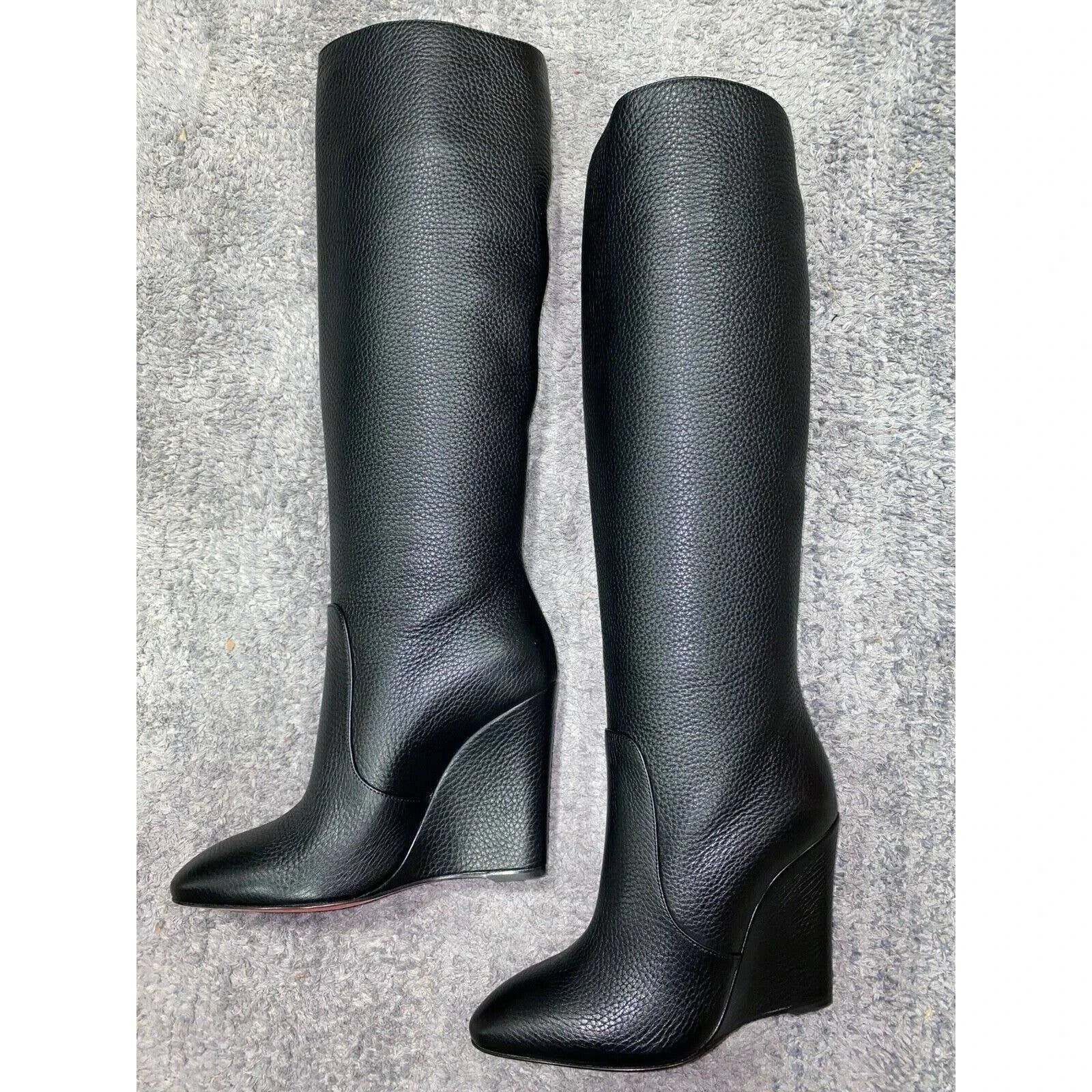 Christian Louboutin Christian Louboutin Civiliza 100 Black Leather Knee High Size US 10.5 / IT 40.5 - 9 Thumbnail