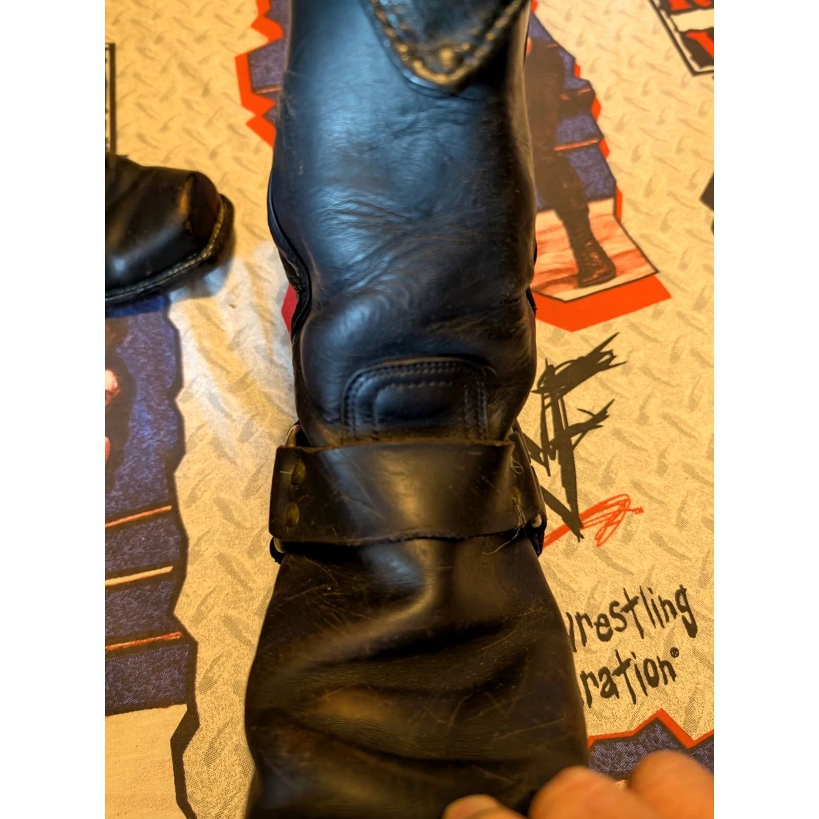 Frye VINTAGE Frye Harness Boot USA Men's Size 10M Moto Black Disressed Size US 9 / EU 42 - 7 Thumbnail