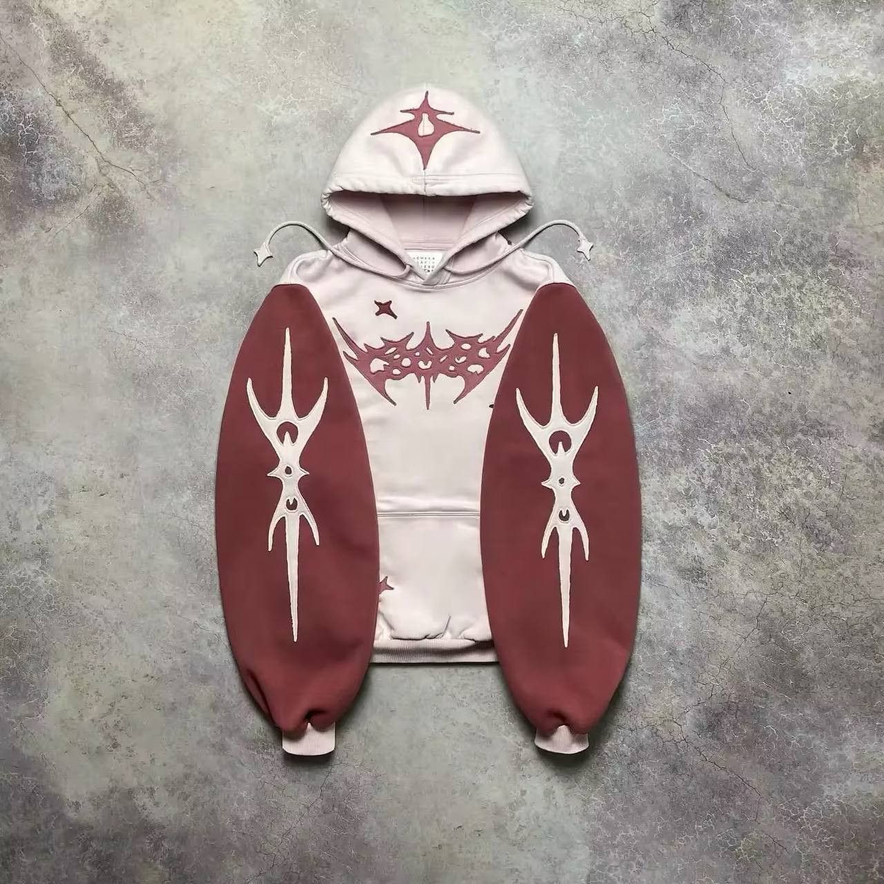 Japanese Brand × Vintage gothic hoodie with geometric embroidery Size US XL / EU 56 / 4 - 1 Thumbnail