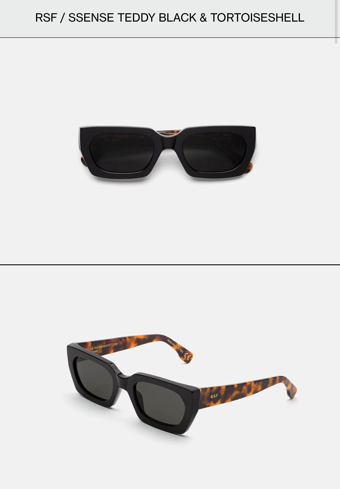 Retrosuperfuture RSF Retrosuperfuture Teddy SSENSE exclusive sunglasses Size ONE SIZE - 1 Thumbnail