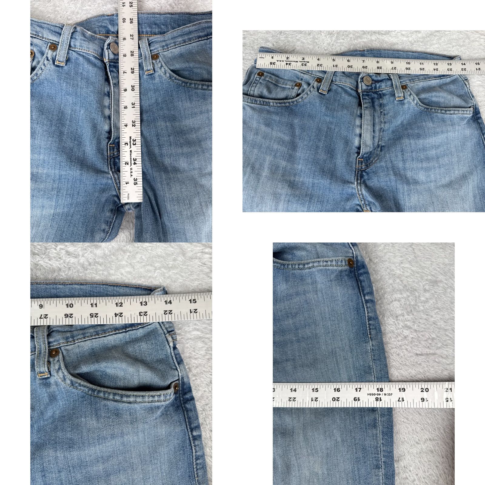 Levi's Levi's Jeans 511 Regular Adult 30 Blue Denim Zip Fly 28x29 Cotton Blend 5-Pocket Design Leather Button Vintage No Size US 30 / EU 46 - 9 Thumbnail