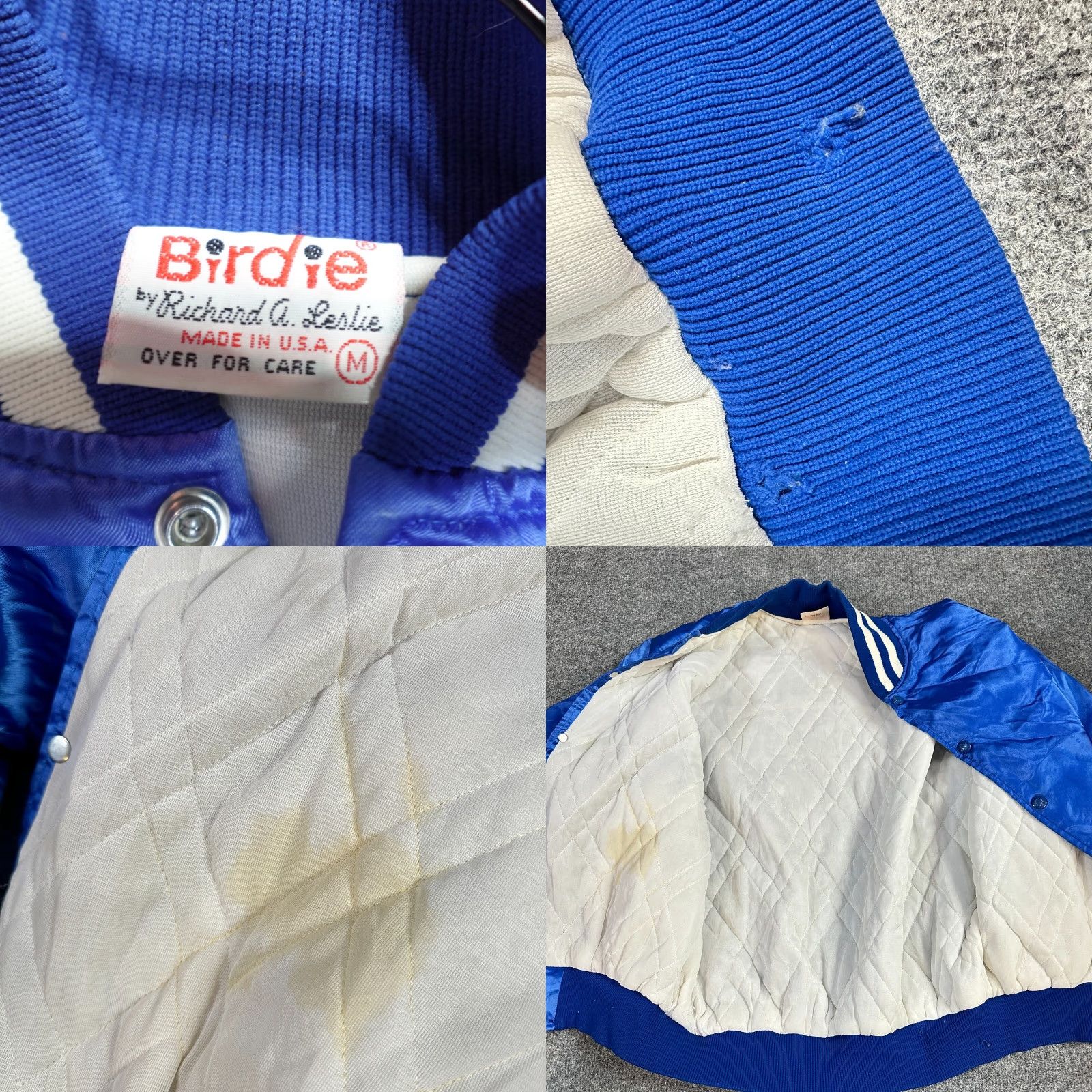 Vintage VINTAGE American Vintage Jacket Bomber Jacket Men Medium Blue Satin 1985 3rd Basketball Gift? Size US M / EU 48-50 / 2 - 8 Thumbnail