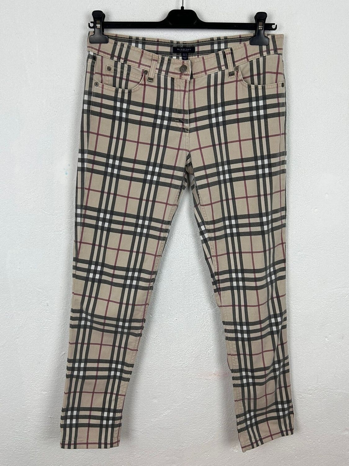 Fashion burberry vintage check trousers