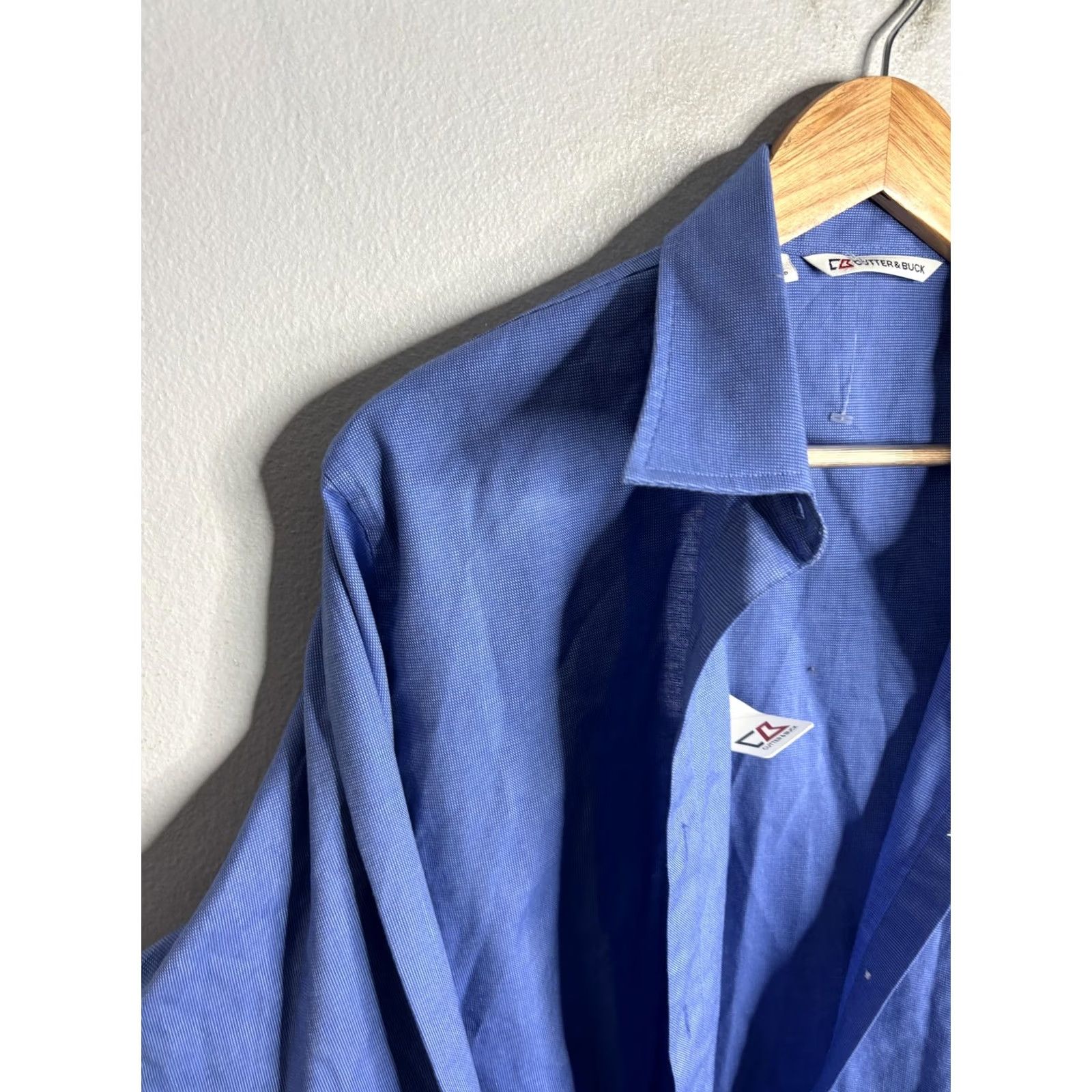 Cutter & Buck Cutter & Buck Shirt Mens 3XL Big & Tall Blue Button Front Long Sleeve Casual Size US XXL / EU 58 / 5 - 2 Thumbnail