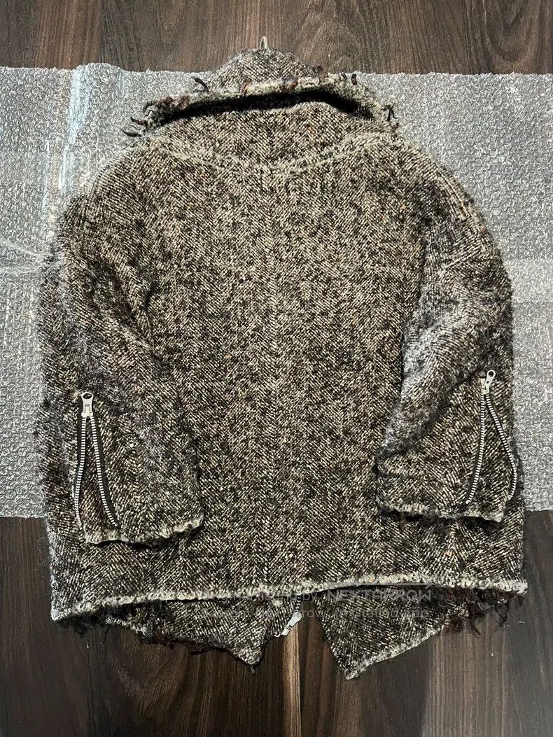 Junya Watanabe Junya Watanabe Distressed Tweed Moto Jacket Size XS / US 0-2 / IT 36-38 - 5 Thumbnail