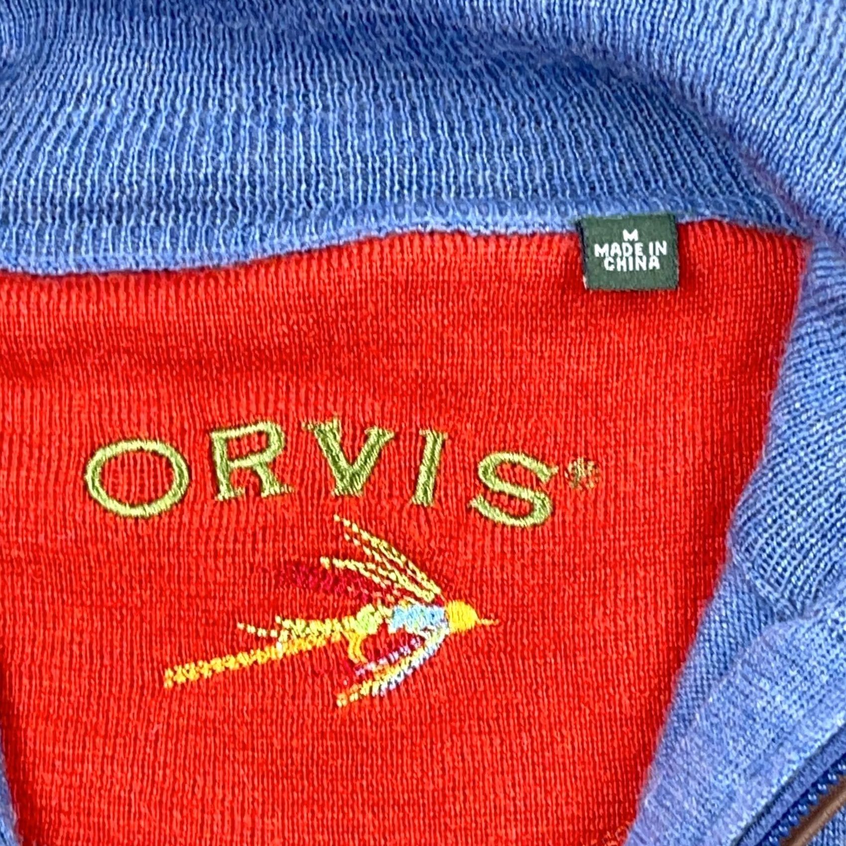 Orvis Orvis Sweater Men Medium Blue Pullover Quarter Zip Merino Wool Lightweight Knit 1/4 Zip Casual Classic Outdoor Mens Regular Size M Blue Size US M / EU 48-50 / 2 - 3 Thumbnail