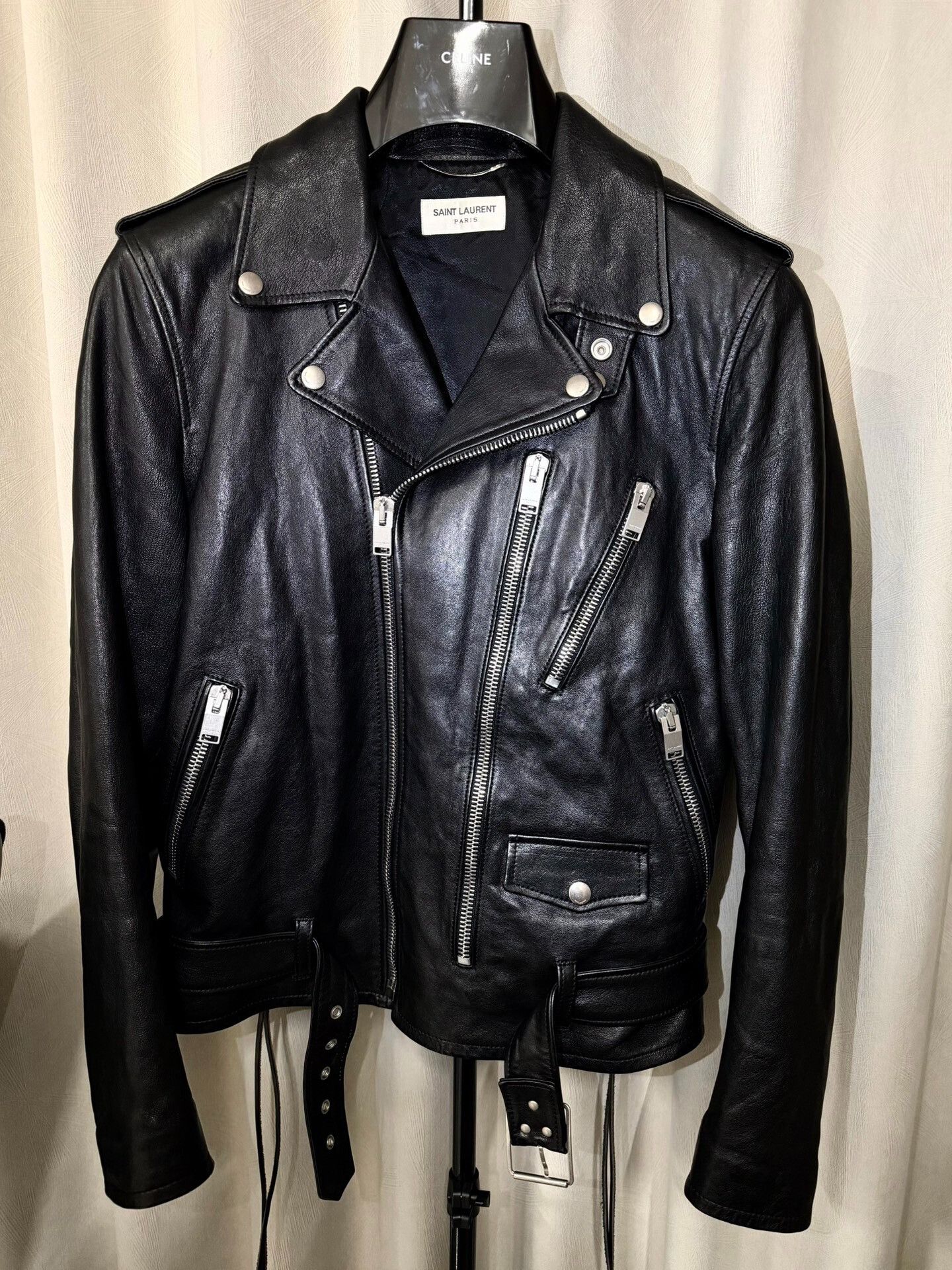 Saint Laurent Paris Saint Laurent Leather Biker Jacket Size US M / EU 48-50 / 2 - 1 Thumbnail