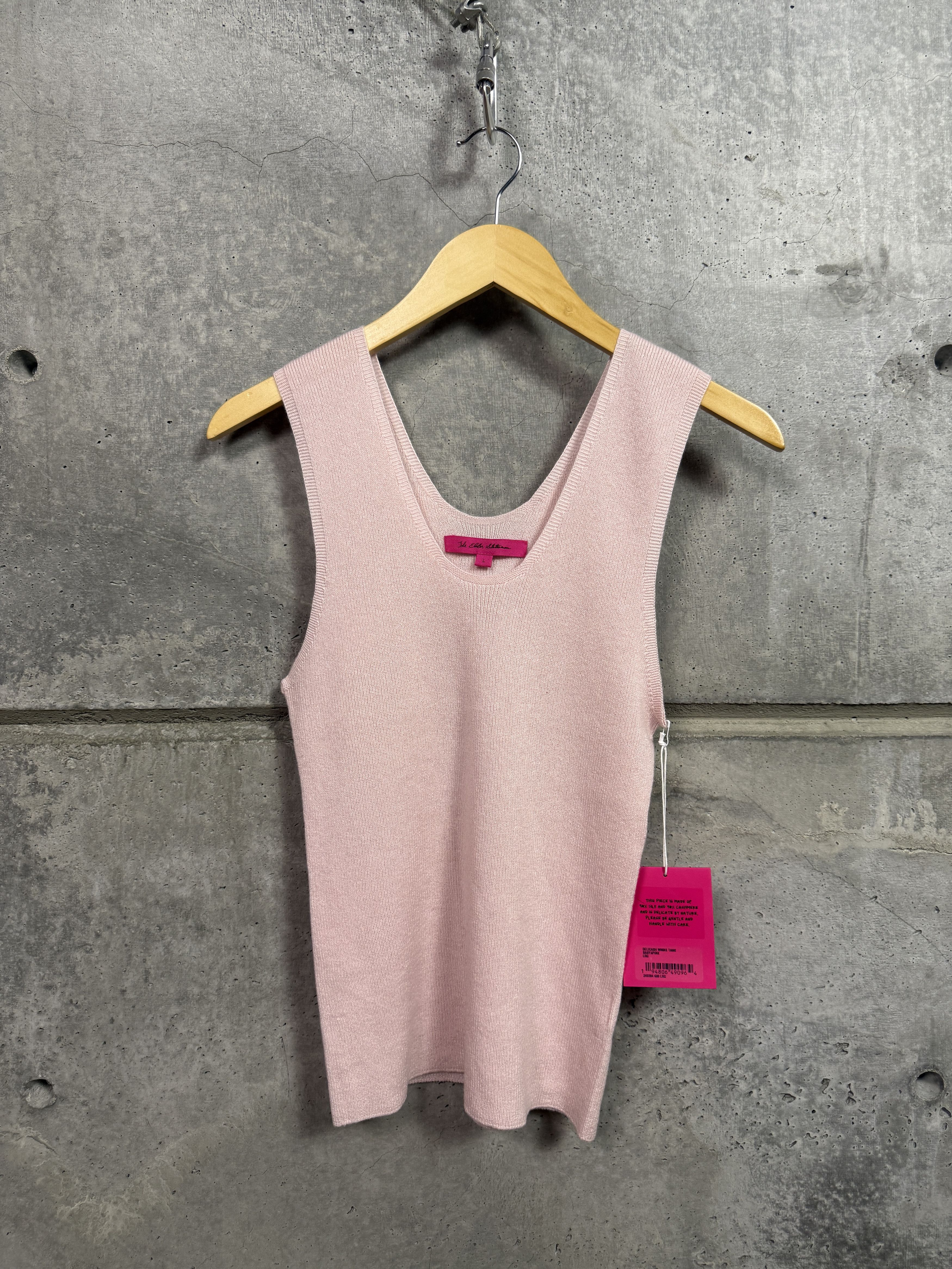 The Elder Statesman $395 The Elder Statesman Delicash Baby Pink Tank Top Size L / US 10 / IT 46 - 4 Thumbnail