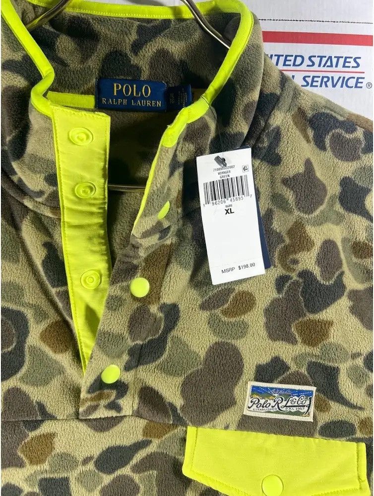 Polo Ralph Lauren Mens Polo Ralph Lauren Camo Fleece Pullover Voyager Quarter Size US XL / EU 56 / 4 - 3 Thumbnail