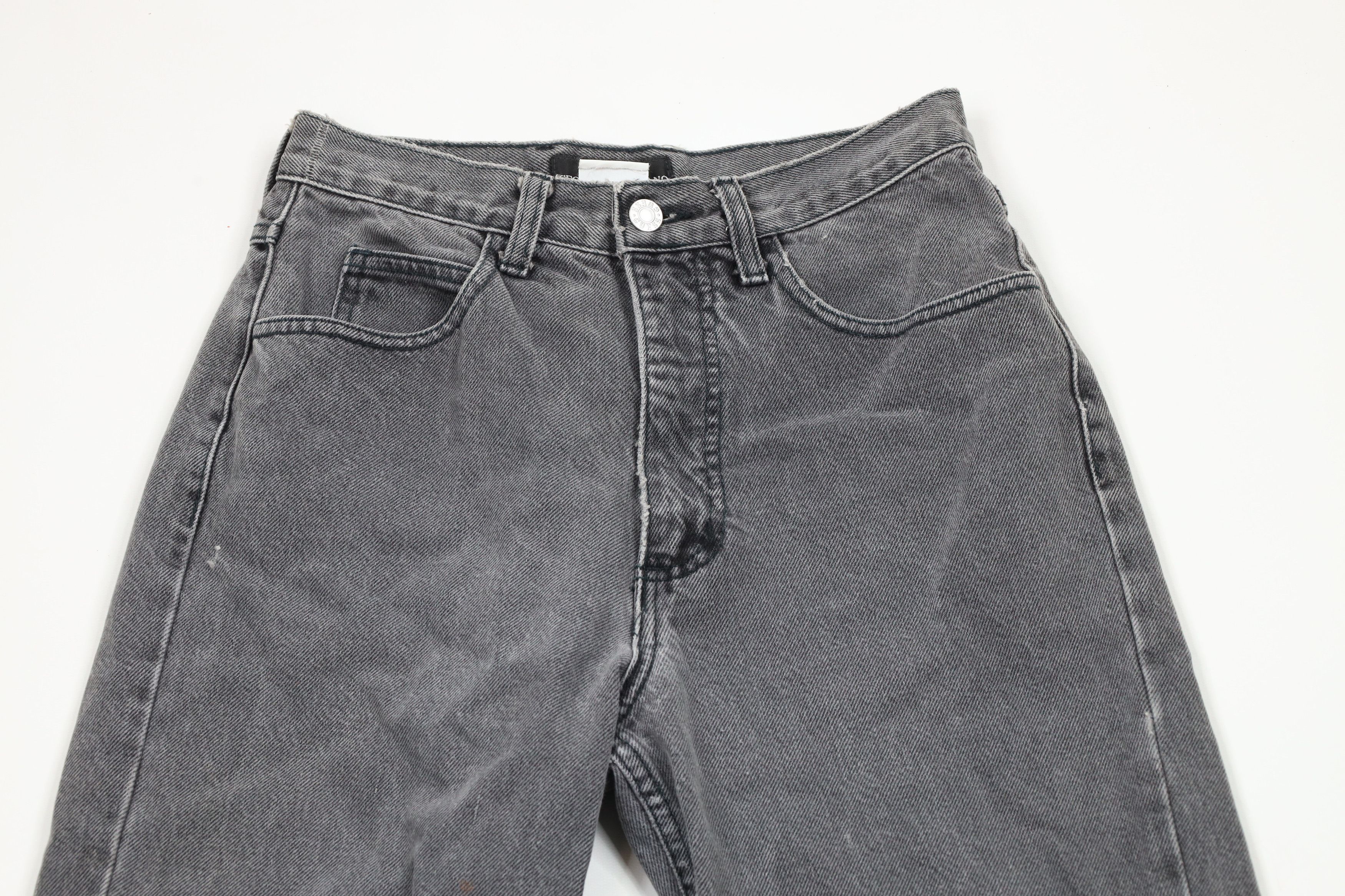 Guess × Vintage Vintage 90s Guess Tapered Skinny Leg Denim Jeans Black USA Size 29" - 2 Thumbnail