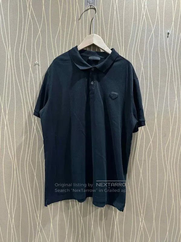 Prada Prada Black Cotton Men's Polo Shirt. Size US XXL / EU 58 / 5 - 1 Thumbnail