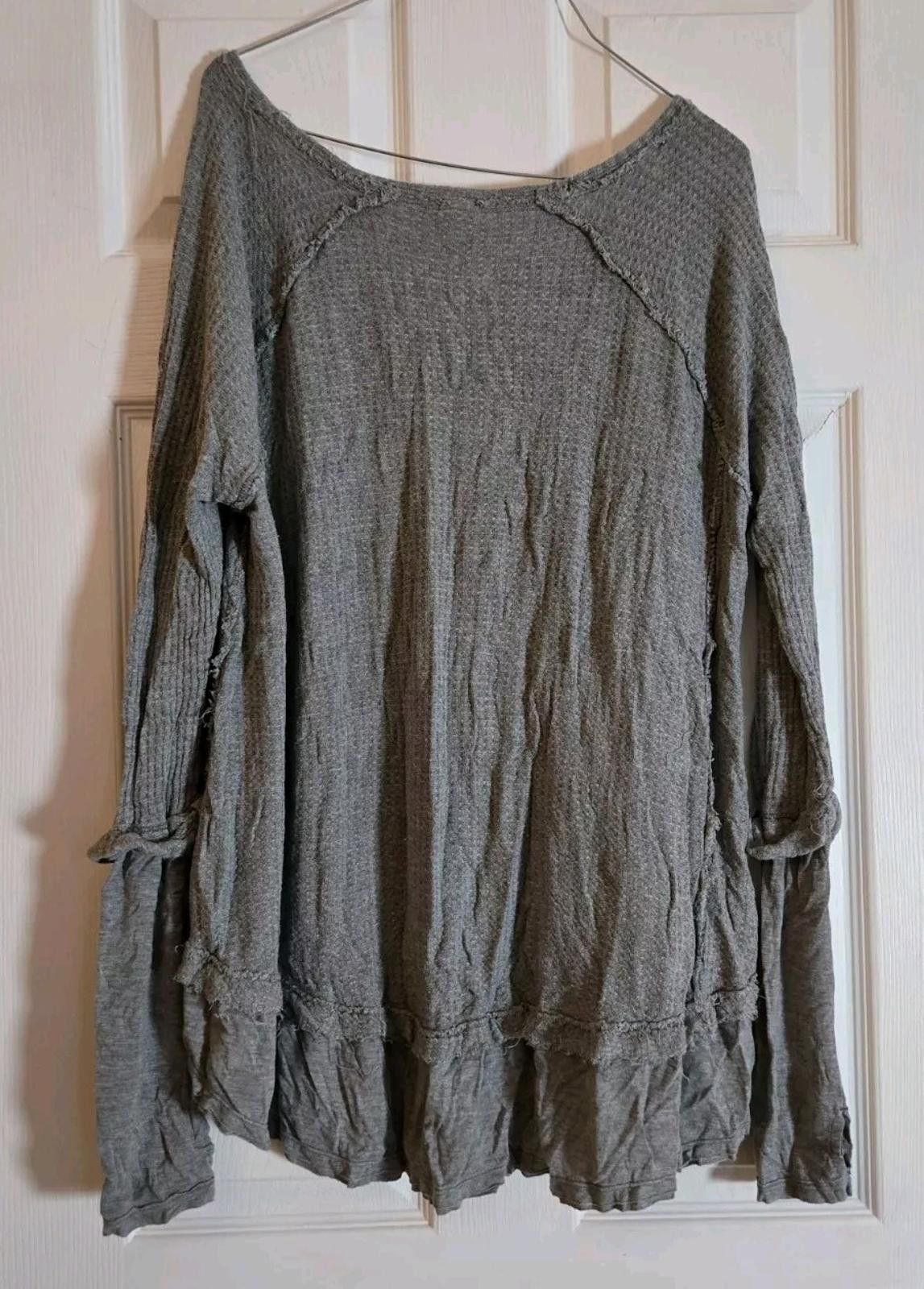 Other We The Free Oversized Long Sleeve Waffle Knit Top Womens Med Size M / US 6-8 / IT 42-44 - 4 Thumbnail
