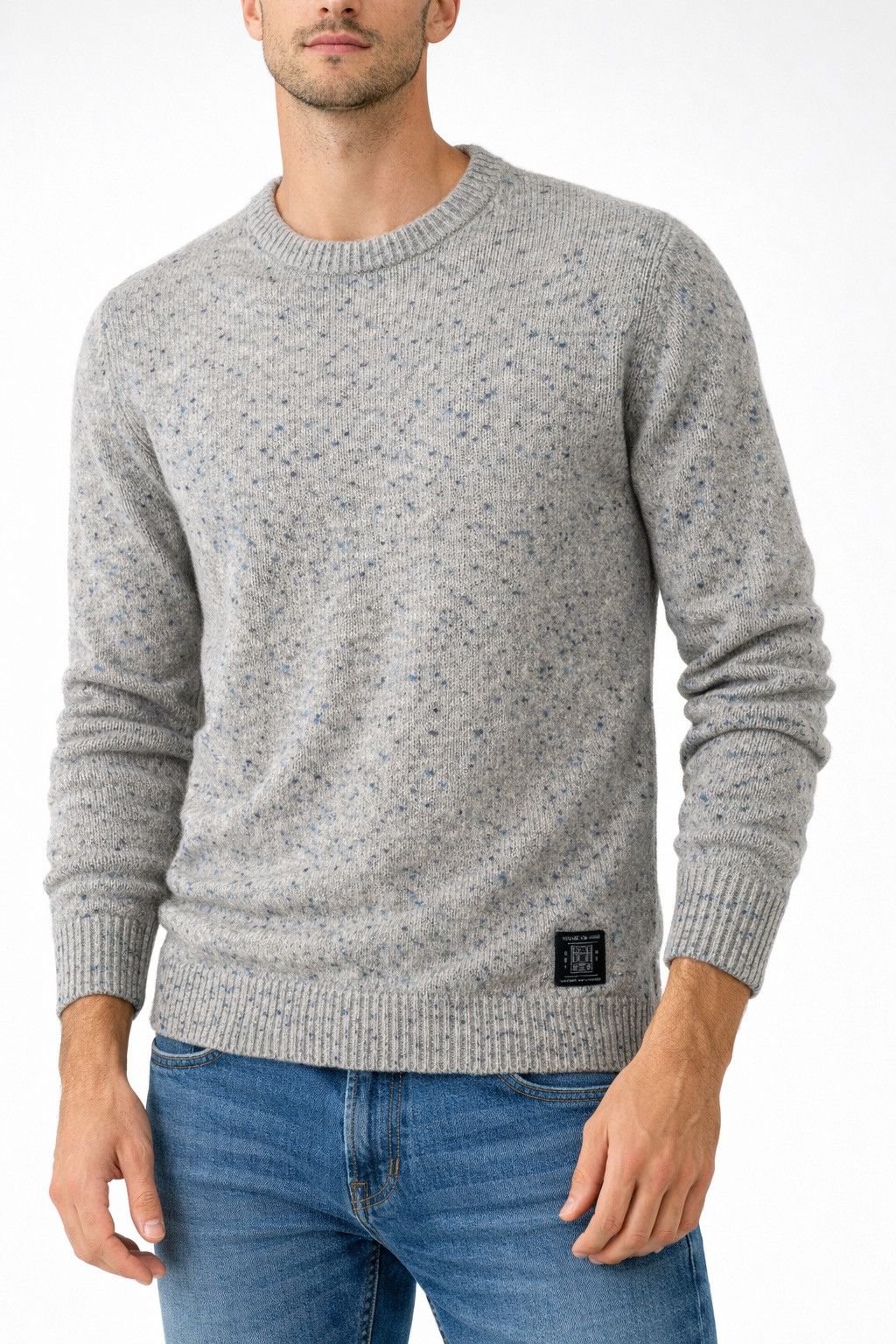 Scotch & Soda Scotch & Soda Large Heather Grey Wool Crewneck Sweater Size US L / EU 52-54 / 3 - 1 Thumbnail