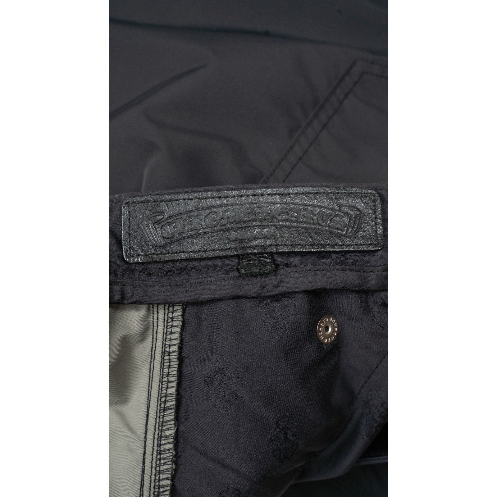 Chrome Hearts Leather Double Knee Nylon Carpenter Pants 'Black' Size US 38 / EU 54 - 6 Thumbnail