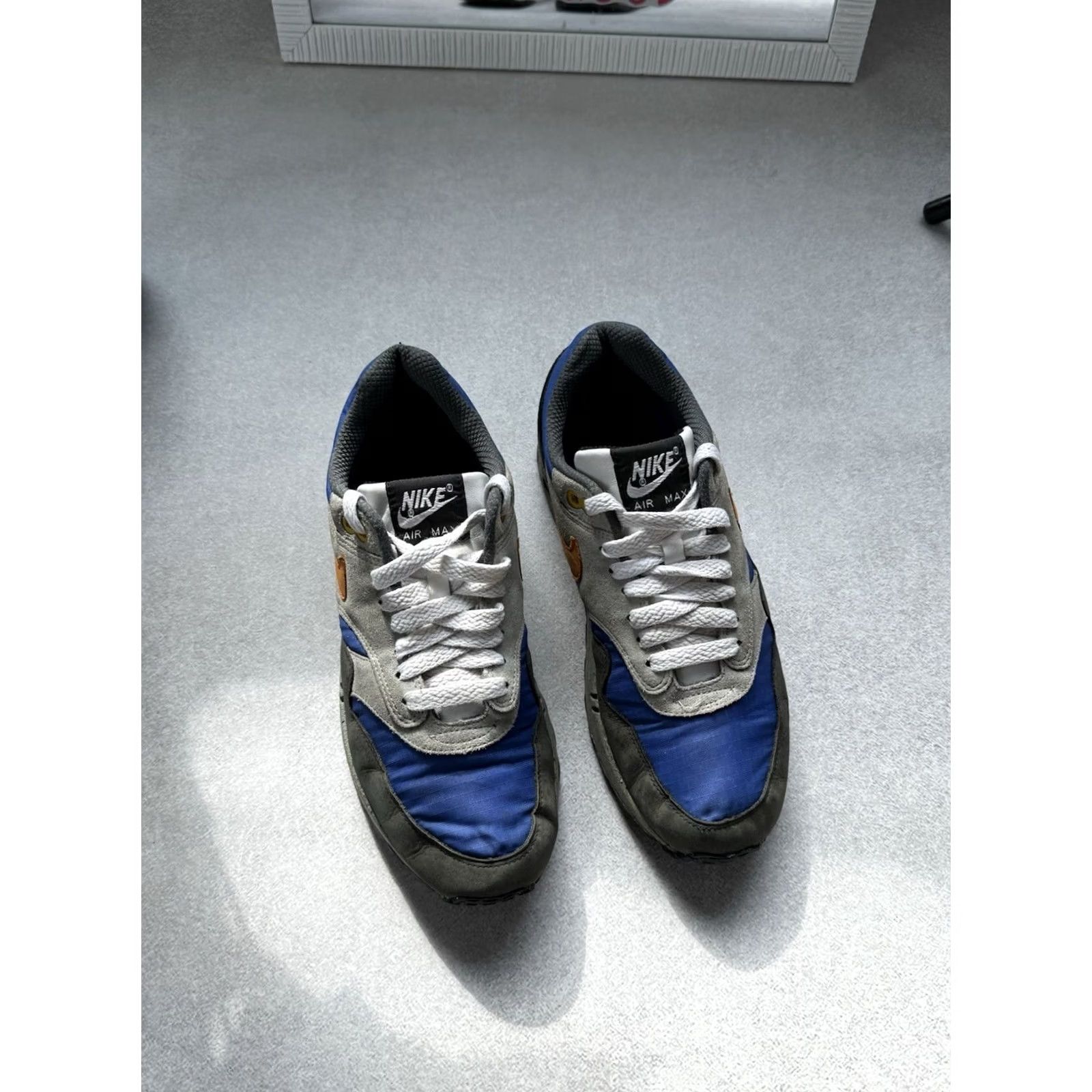 Nike Nike Air Max 1 Skulls Pack Old Royal Black Anthracite 307133-481 RARE Size US 8 Mens Sneakers Air Max 1 Skulls Vintage 2007 Size US 8 / EU 41 - 6 Thumbnail