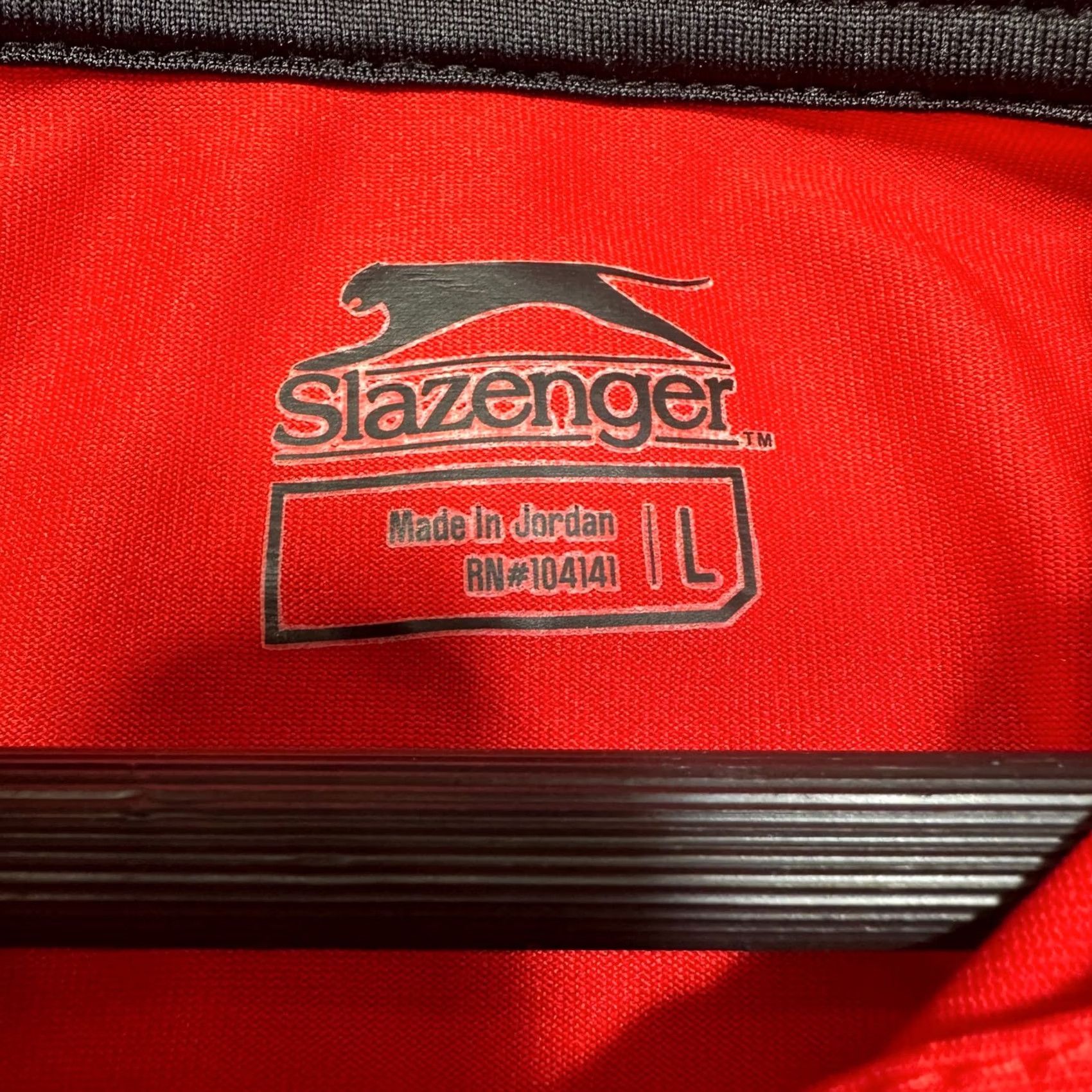 Vintage Slazenger Polo Shirt Mens L Red Stretch Short Sleeve Logo Size US L / EU 52-54 / 3 - 5 Thumbnail