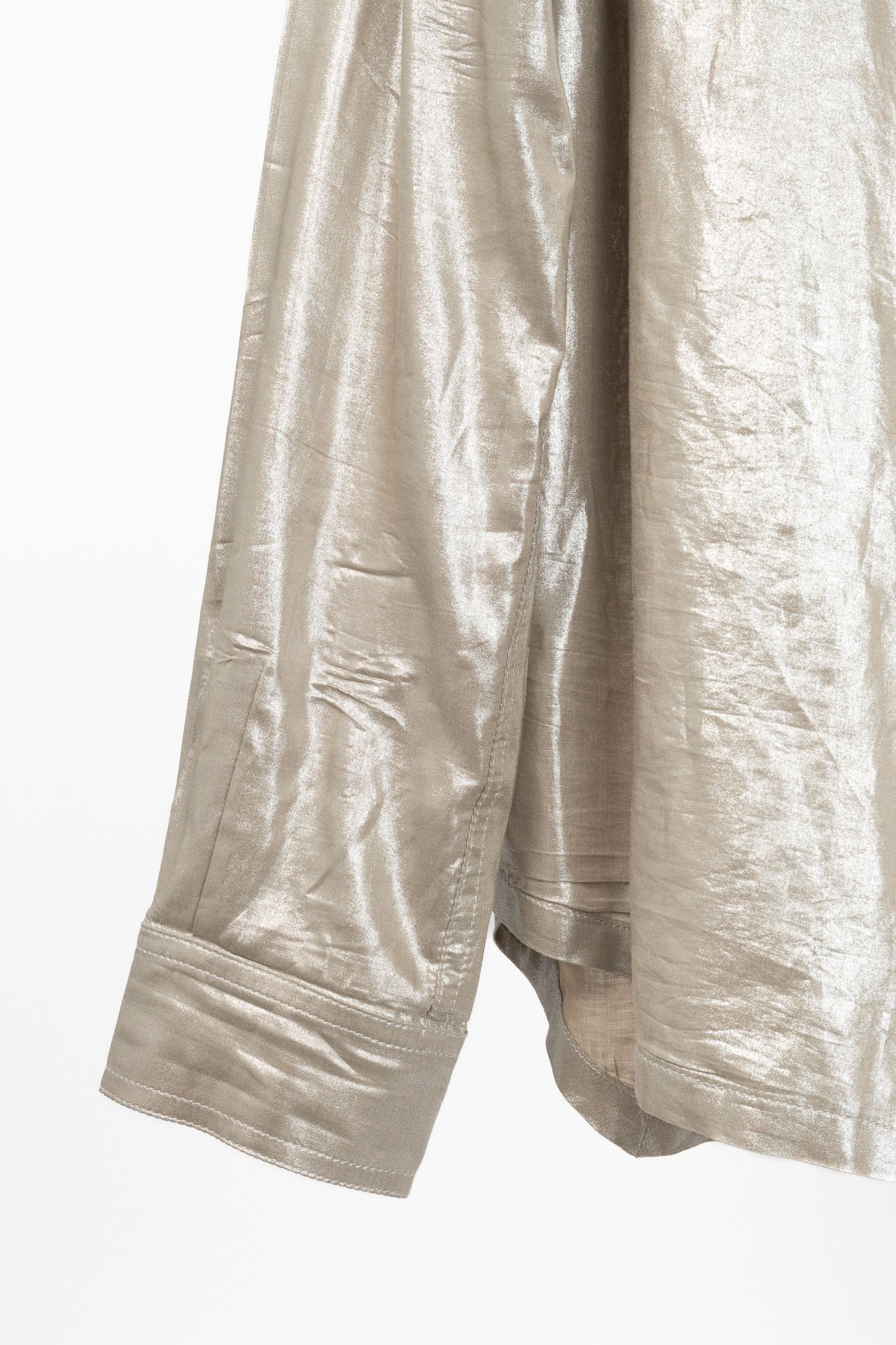 Rick Owens Rick Owens SS22 Fogachine Metallic Habotai Snap Shirt Size L / US 10 / IT 46 - 6 Thumbnail