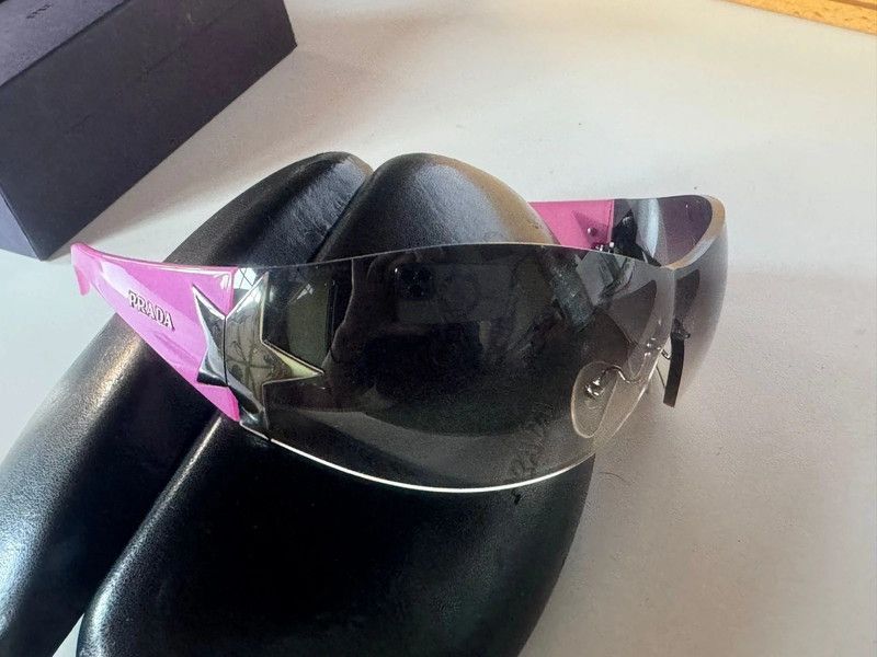 Miu Miu PRADA Sunglassess Star 2004 Star White Ski Shield Mask Fire Size ONE SIZE - 2 Thumbnail