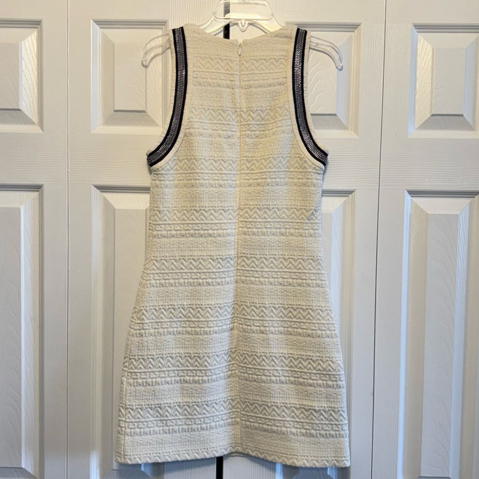 The Kooples NWT! The Kooples Cream Dress with Black Trim, Size 0 (US XS) Size XS / US 0-2 / IT 36-38 - 10 Thumbnail