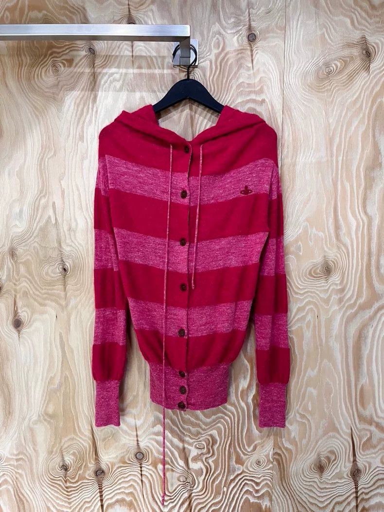 Vivienne Westwood Vivienne Westwood Red knitted striped cardigan Size M / US 6-8 / IT 42-44 - 3 Thumbnail