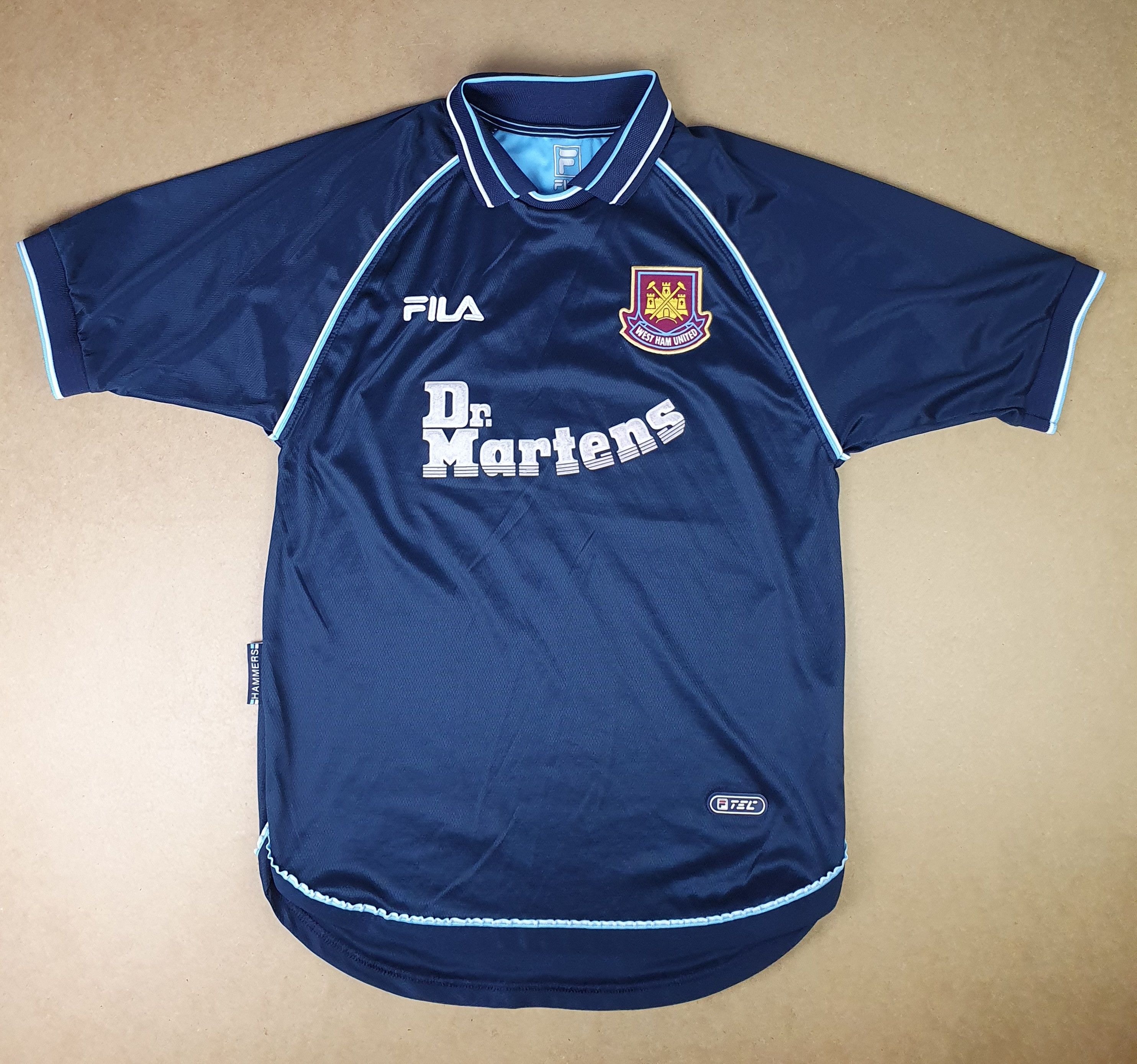 image of Fila x Vintage West Ham United 1999/2001 Third in Navy, Men's (Size Small)