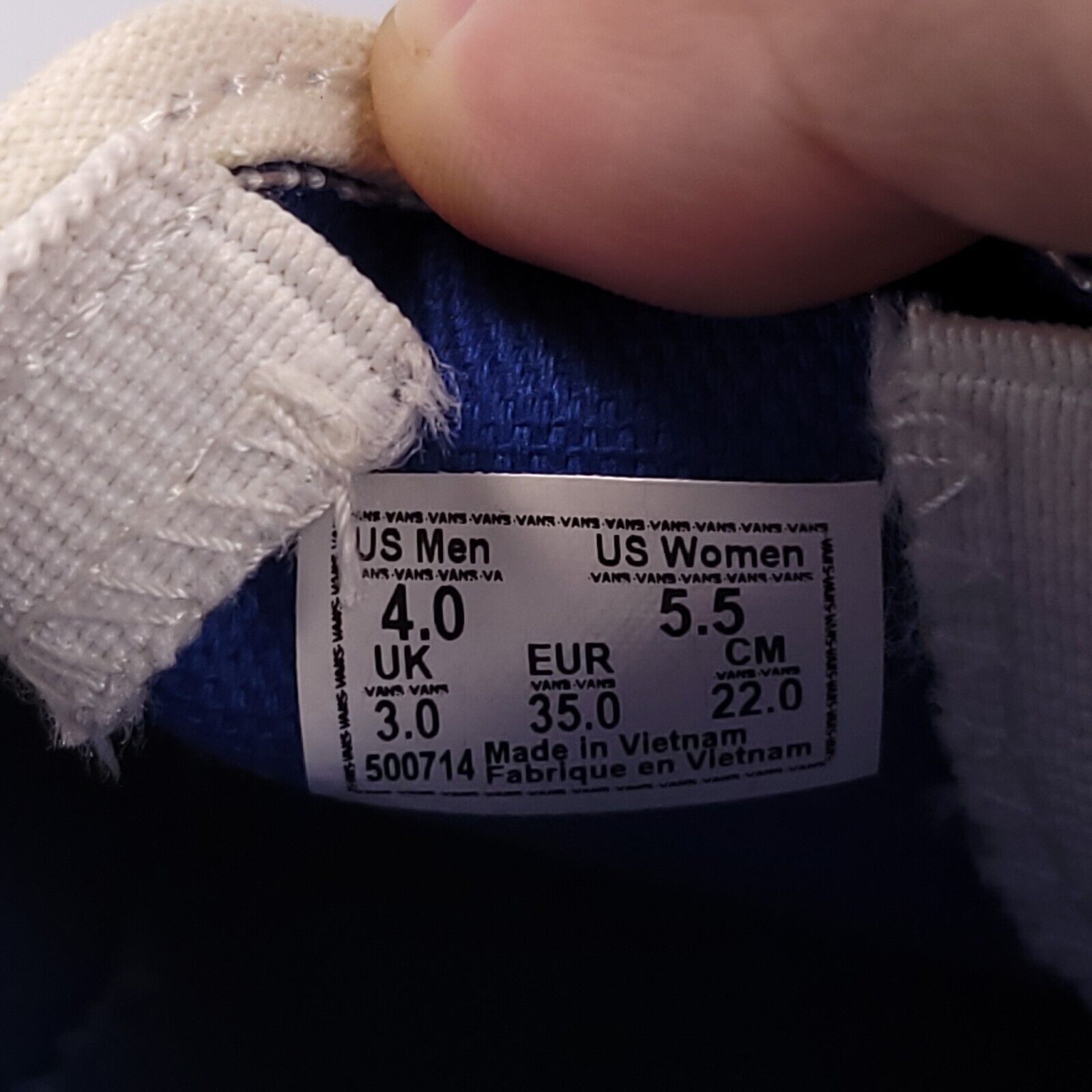 Vans Vans Off the Wall Shoe Womens Size 5.5 Mens 4 500714 White Size US 5.5 / IT 35.5 - 9 Thumbnail