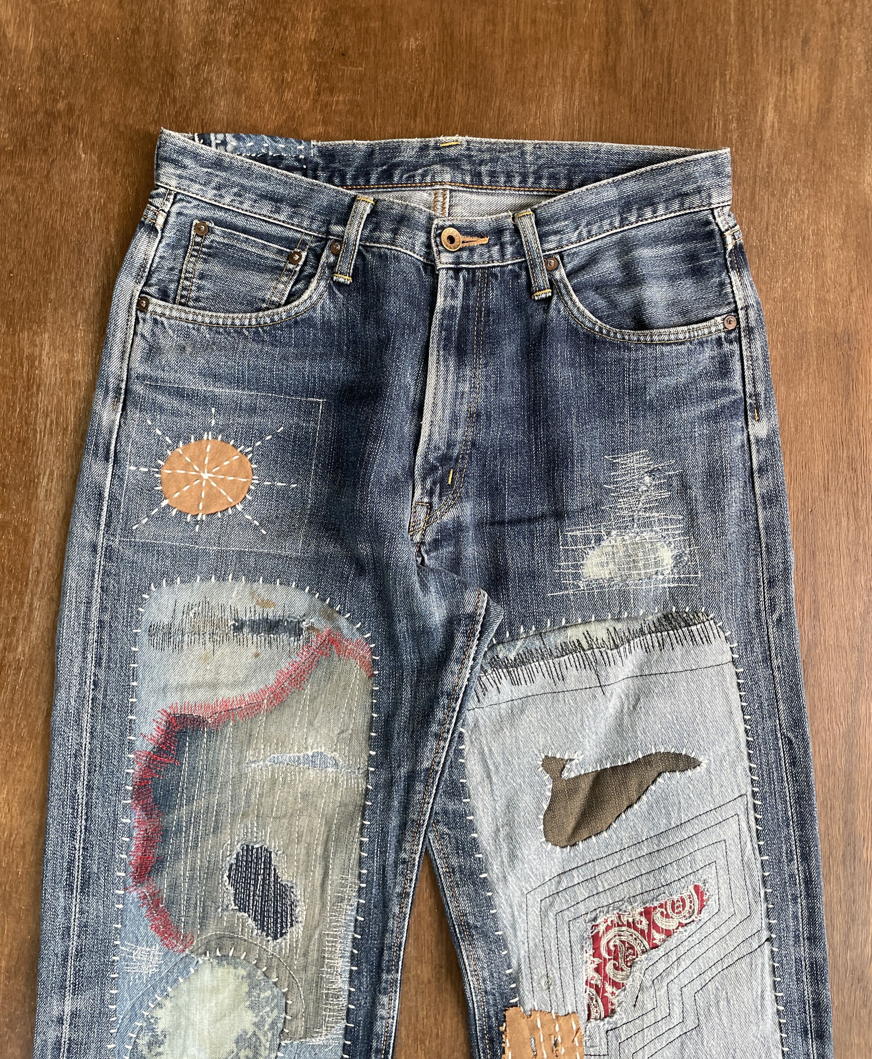 Edwin Edwin Customized Boro Handmade Jeans Size US 29 - 2 Thumbnail