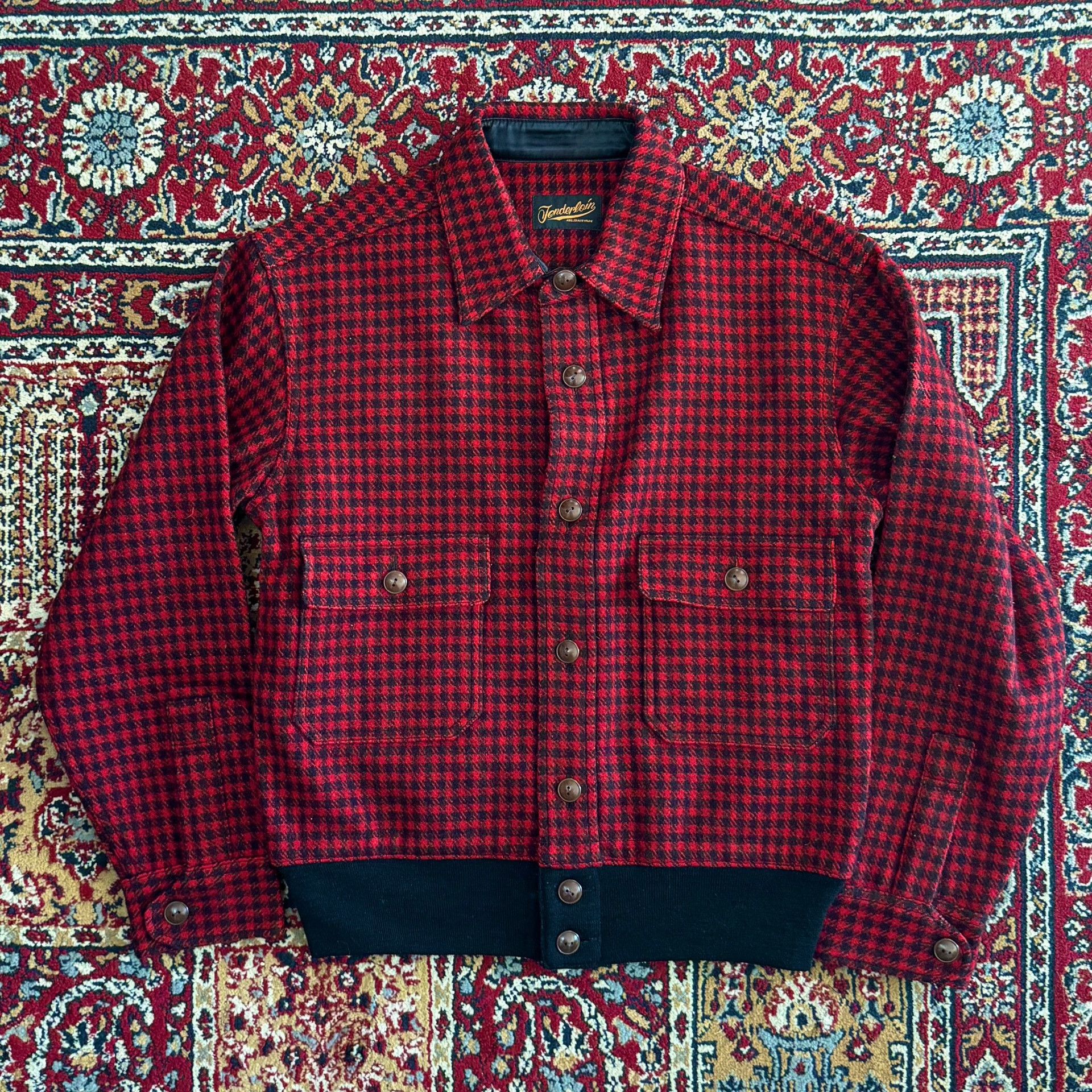 Vintage Wool Houndstooth Lumberjack Jacket Size US S / EU 44-46 / 1 - 1 Thumbnail